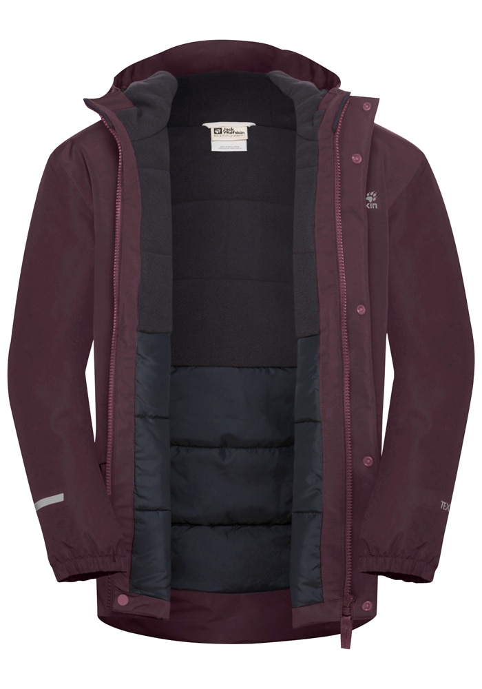 Jack Wolfskin Outdoorjacke »CANVEY JKT KIDS«, mit Kapuze