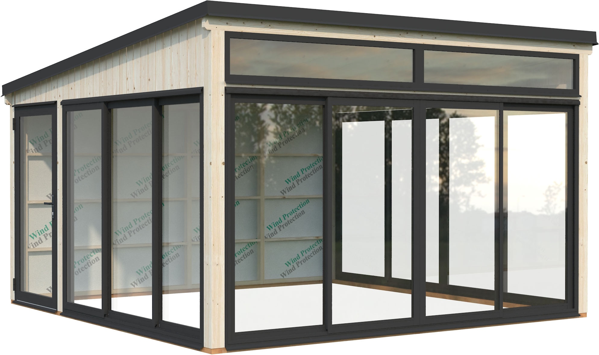 Palmako Holzpavillon »Saga 16,6 m² Slide« BxTxH: 430x430x276 cm