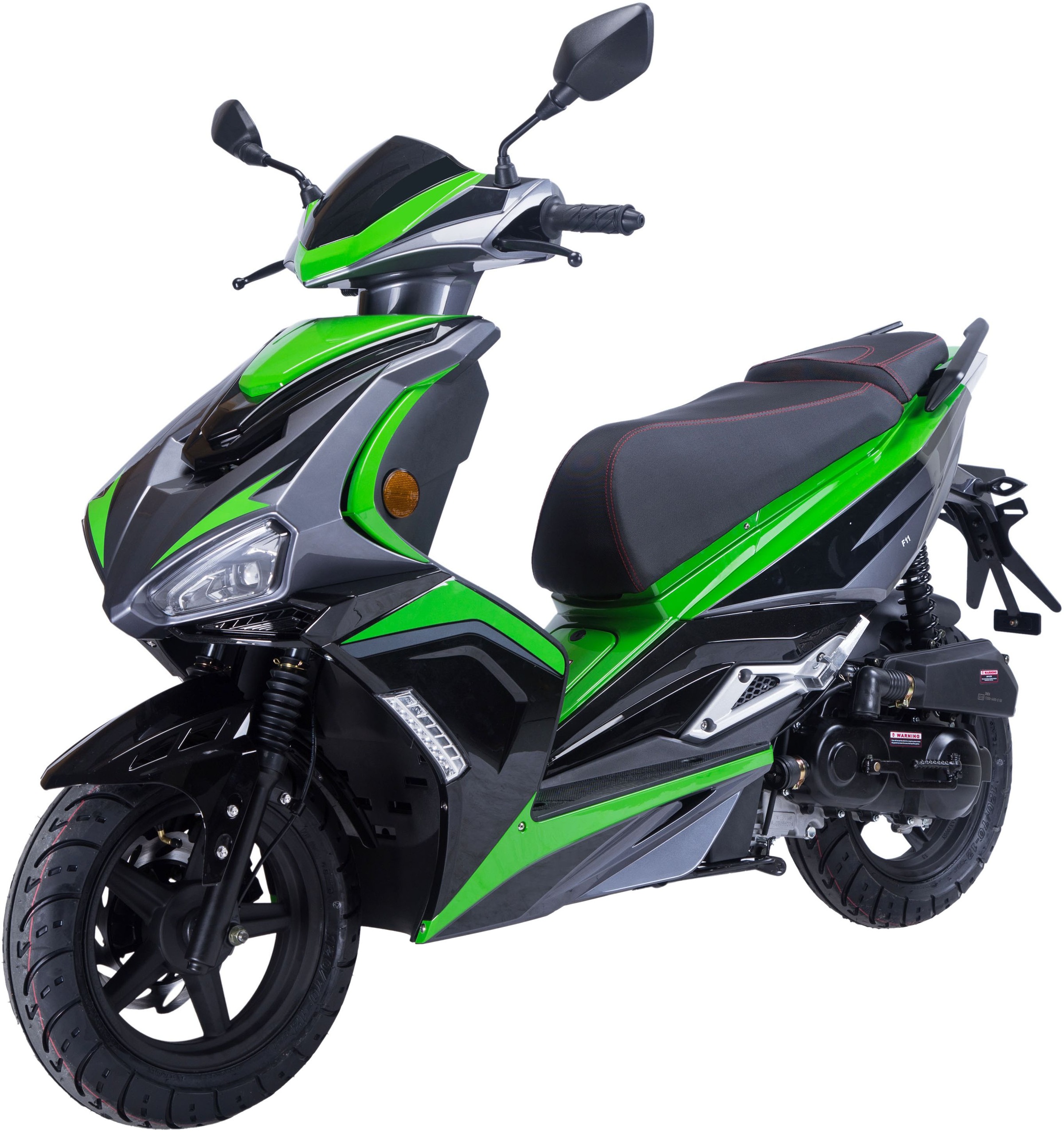 GT UNION Motorroller »Striker«, 50 cm³, 45 km/h, Euro 5, 3 PS, mit USB-Anschluss und LED-Vollausstattung, sportliches Design