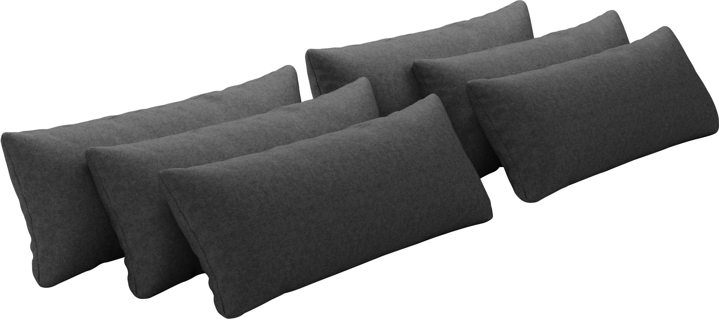 Sofakissen OTTO HOME "Mikado", grau (dunkelgrau), B:65cm H:25cm T:10cm, 95% Polyester 5% Polyamid, Polsterauflagen, Sofakissen, 3,5,6,7-teilige Kissen-Sets zur Auswahl