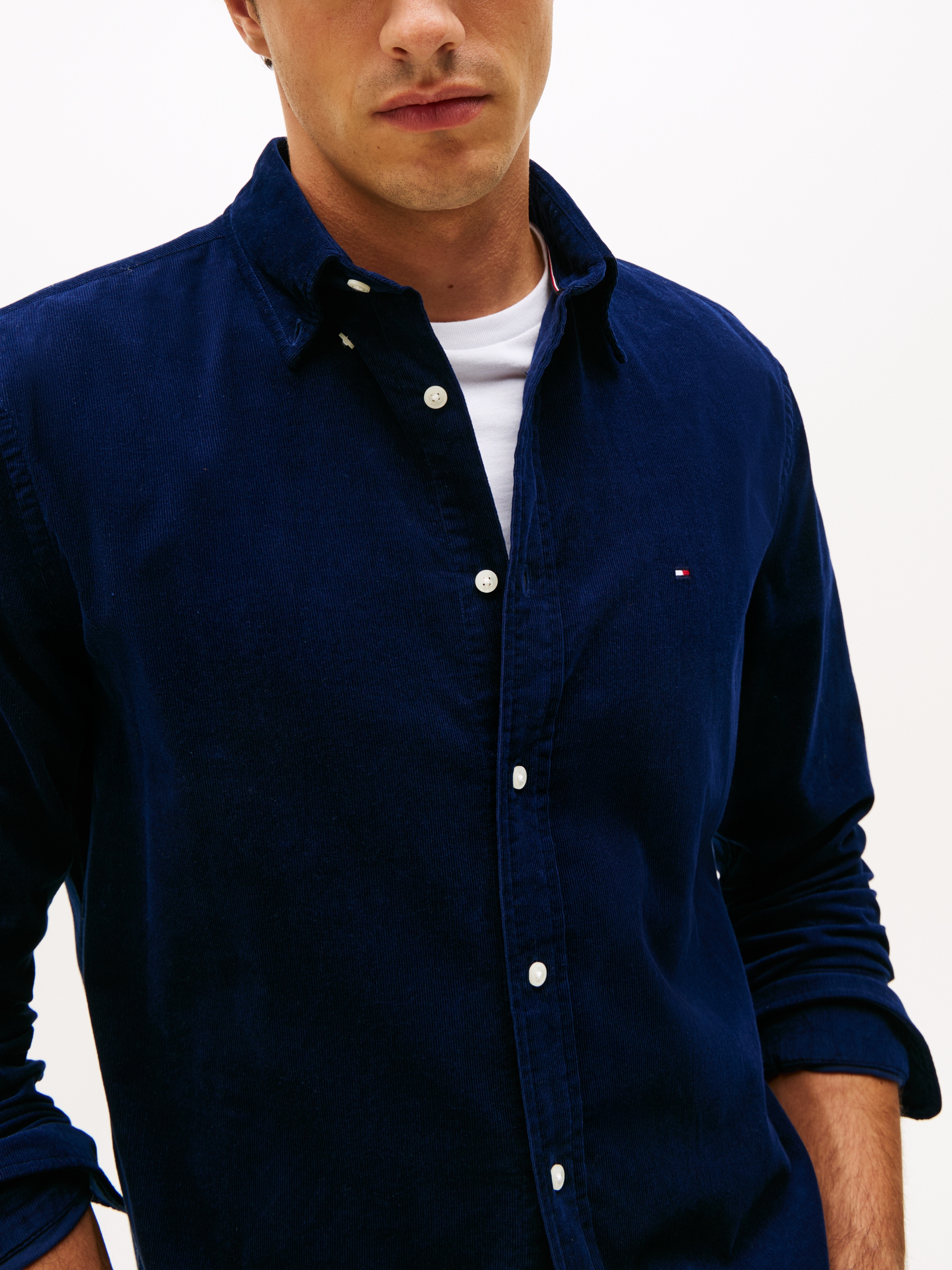Tommy Hilfiger Langarmhemd »SOLID CORDUROY SHIRT«, Regular fit Cordhemd