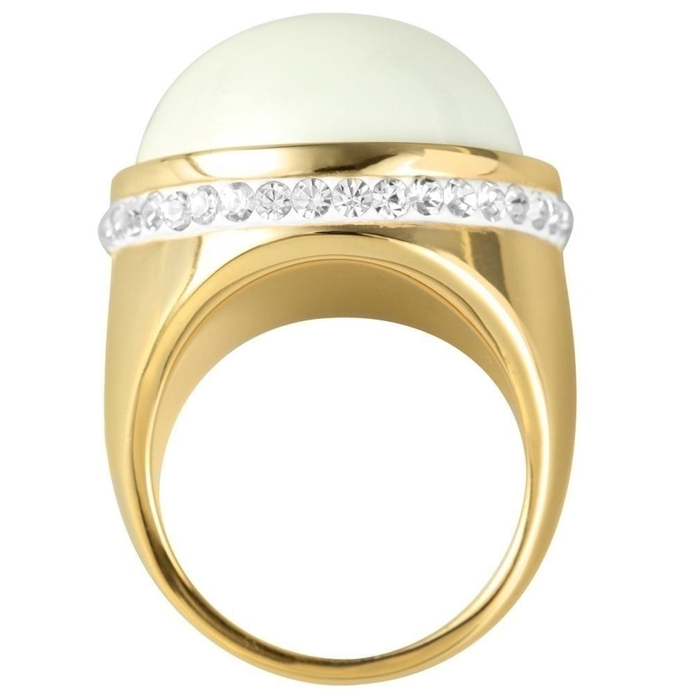 Adelia´s Fingerring »Damen Ring aus Edelstahl mit Strass Steinchen«