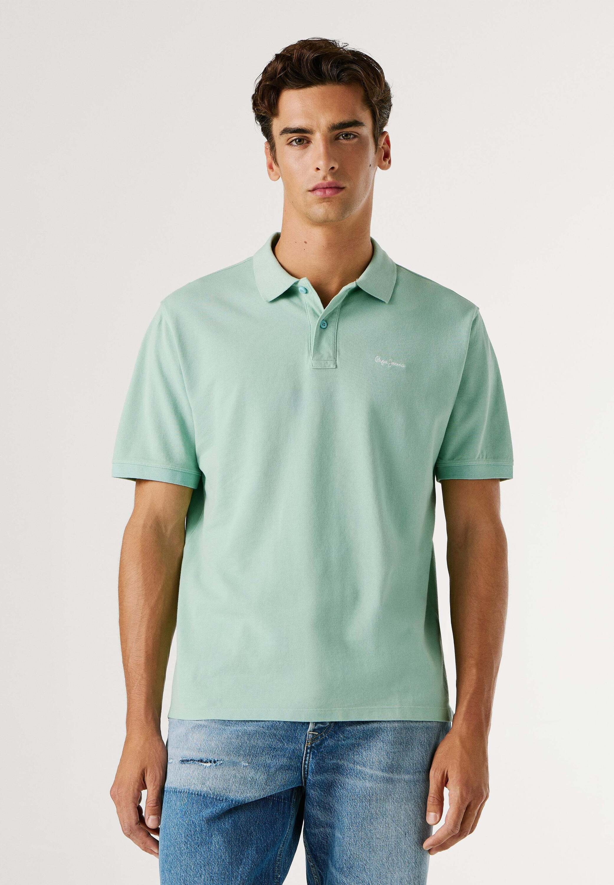 Pepe Jeans Herren Türkis, Ton Für Pm5400087 Oscar Poloshirt In Türkis (L), Lässig, Baumwolle, Kurzarm - Bild 5