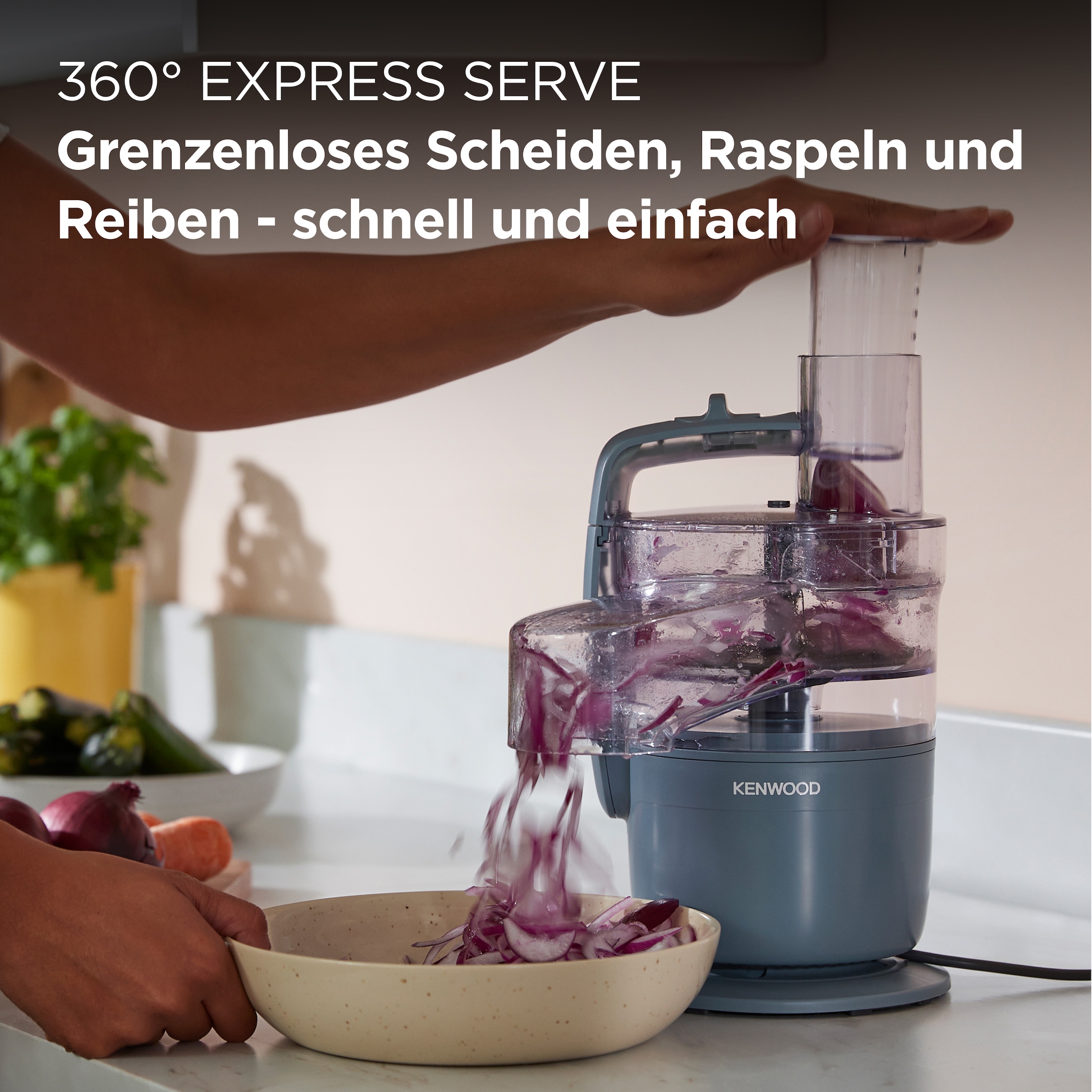 Kenwood Küchenmaschine »MultiPro Go FDP23.140GY« Kompakt-Küchenmaschine zum Schneiden, Reiben, Pürieren & Teig Kneten