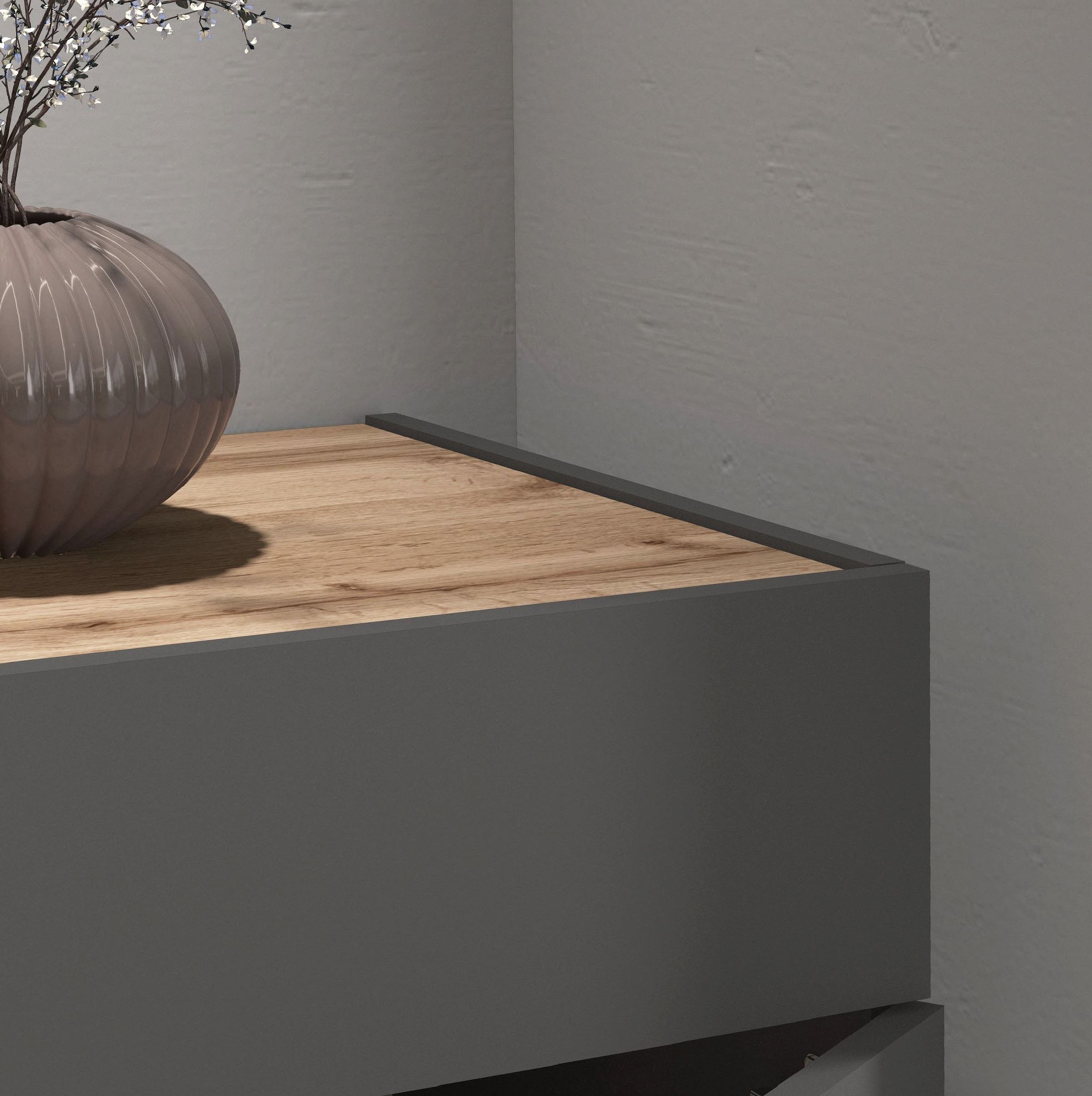INOSIGN Sideboard »Garda, Kommode, Schrank, Kredenz«, 3 Türen, 1 Schublade, grifflos Breite 120,1 cm