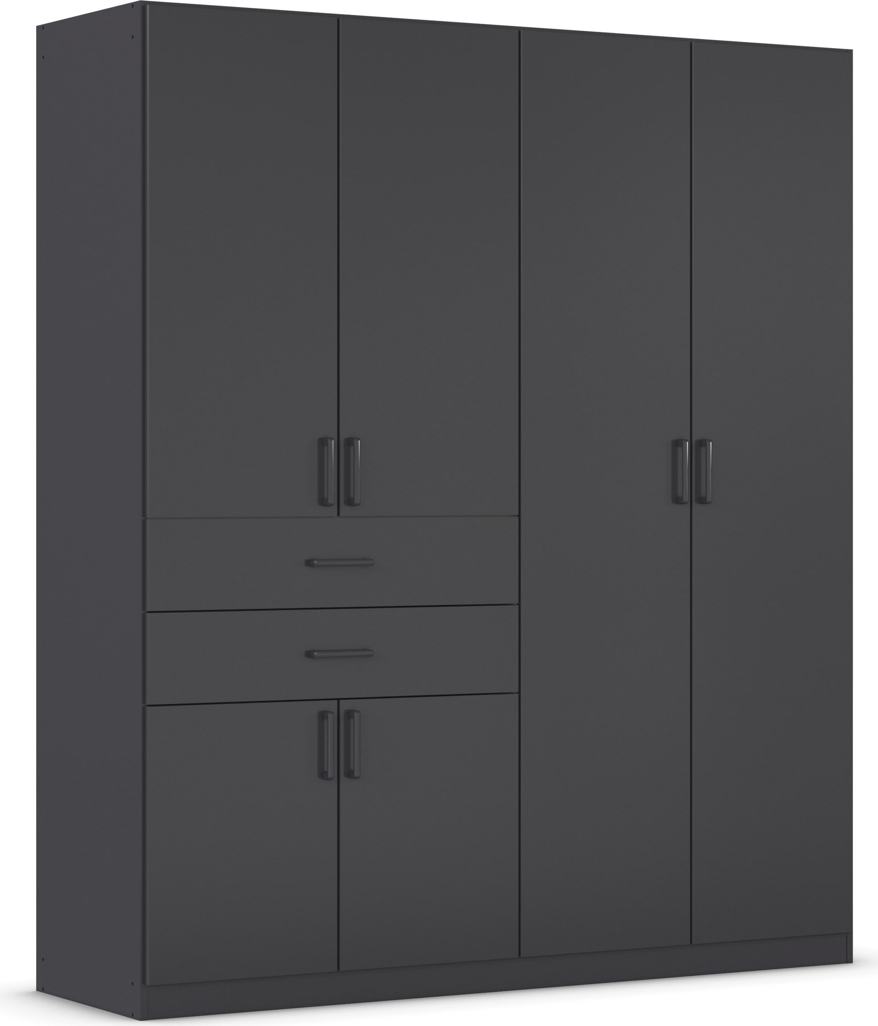 rauch "Kleiderschrank Schrank Garderobe MAIKA mit Dekor-Front" 2 Schubladen, in verschiedenen Breiten, Höhen, Farben, MADE IN GERMANY