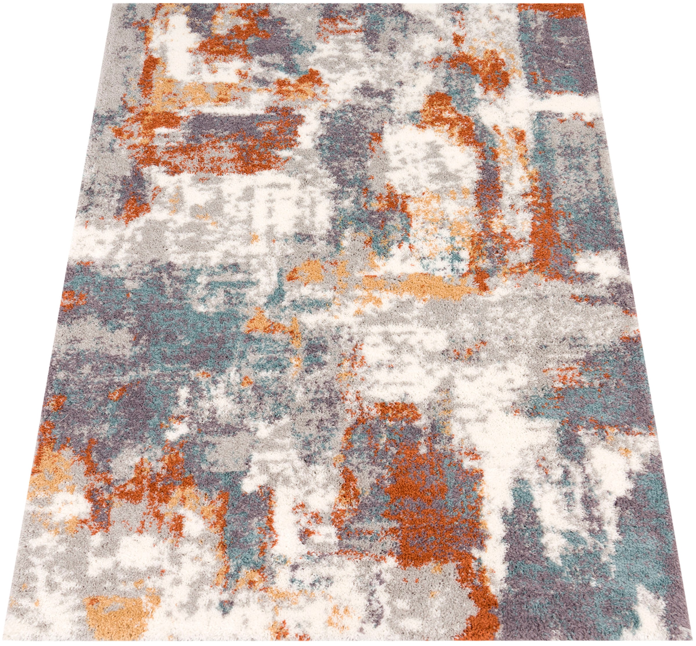 Paco Home Hochflor-Teppich »Padua 624«, rechteckig, 34 mm Höhe, Kurzflor, modernes Design, sehr weicher Flor
