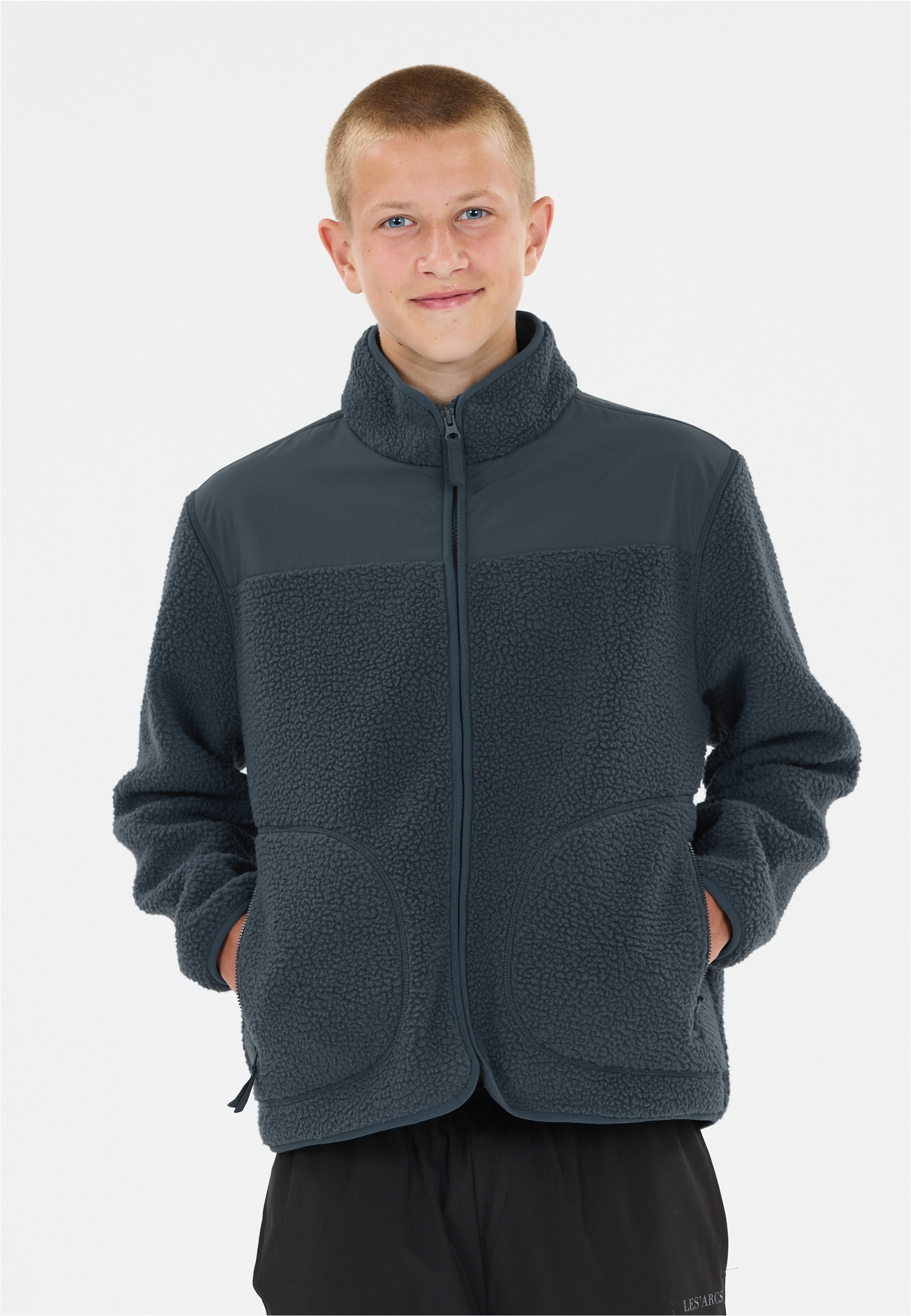 Fleecejacke LES'ARCS "Apphia", Mädchen, Gr. 176, dunkelblau, 100% Polyester, unifarben, normal, hoch geschlossener Ausschnitt, Jacken Fleecejacke, atmungsaktiv