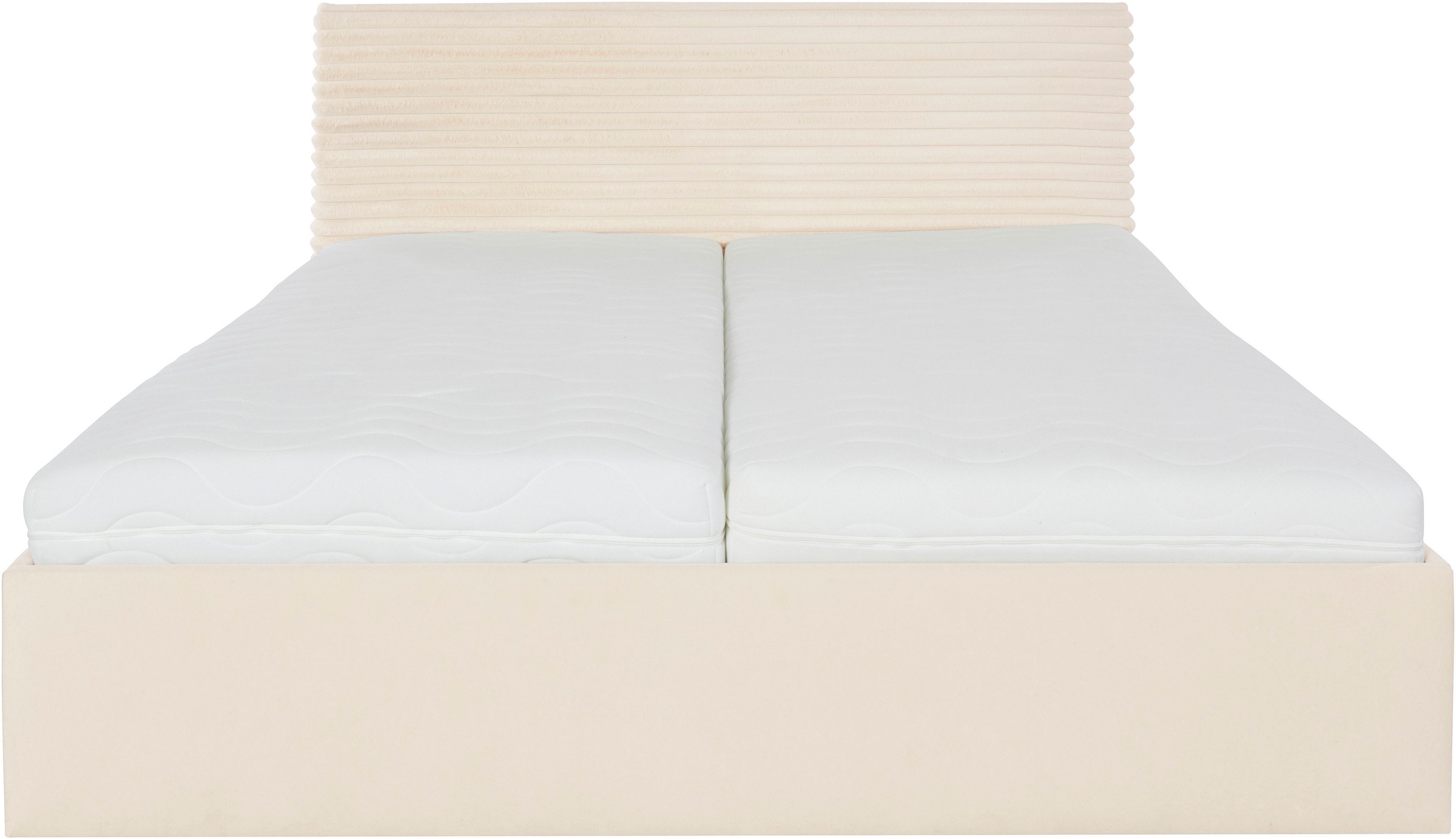 Polsterbett "Vita", beige (hell, beige), L:210cm, Bezug: 100% Polyester, Polsterung: Polsterwatte, Material, Gestell: gepolsterter Holzwerkstoff, WESTFALIA SCHLAFKOMFORT, Betten, Polsterbett, auch mit Stauraum erhältlich, inkl. Kopfteilverstellung 3