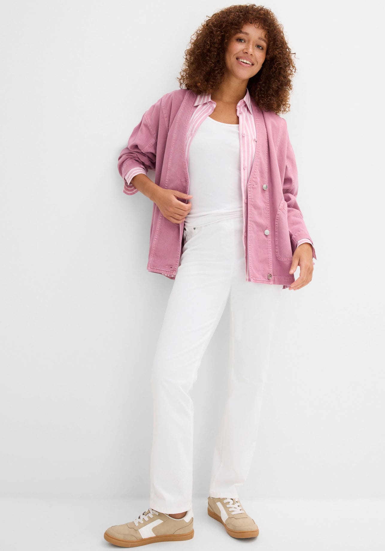 bonprix Schlupfhose »Twill Treggings aus elastischem Baumwoll-Mix«  aus elastischem Baumwoll-Mix, Regular Fit, gerades Bein