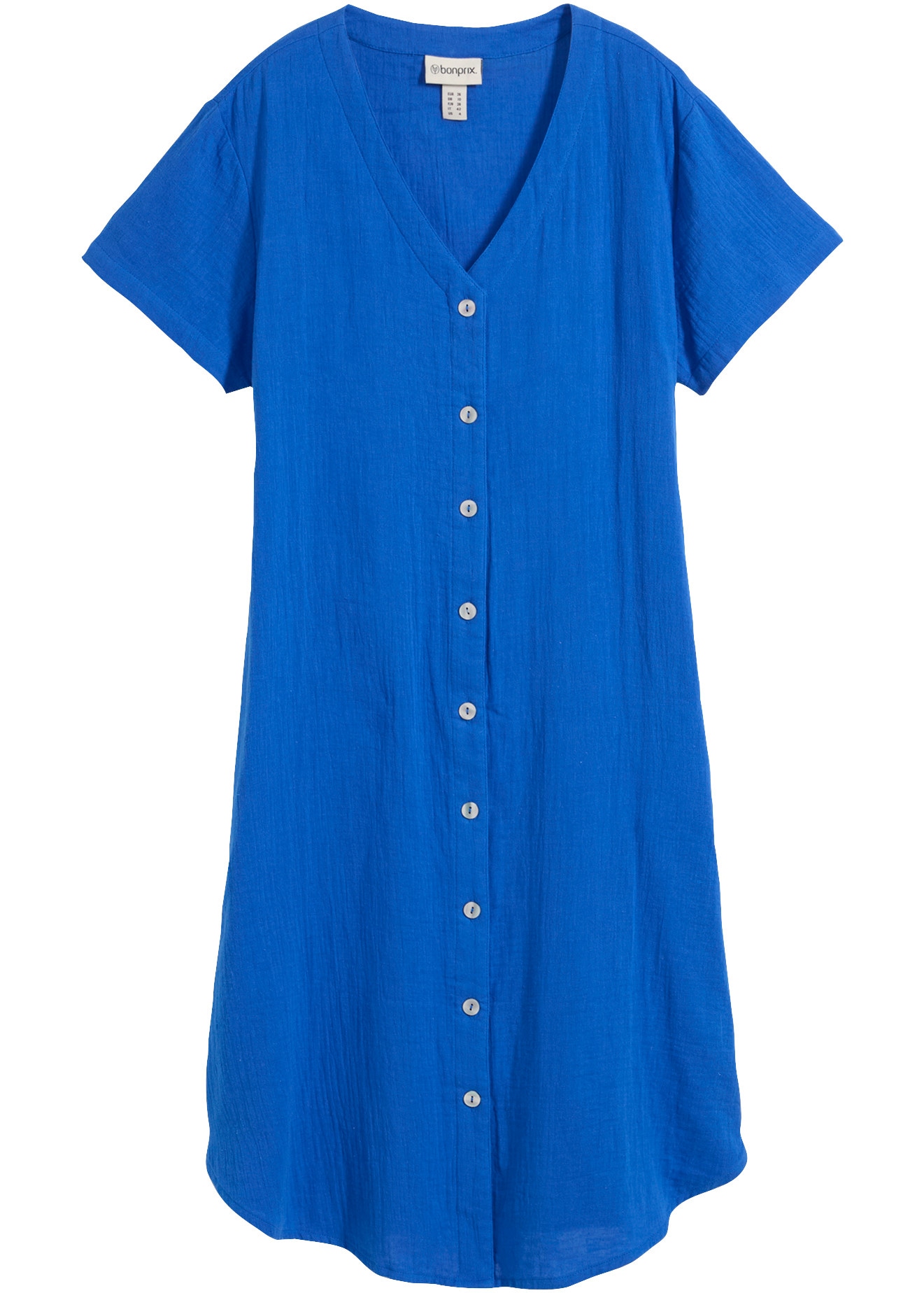 bonprix Blusenkleid aus Baumwolle, in A-Linie, mit seitlichen Eingriffstaschen