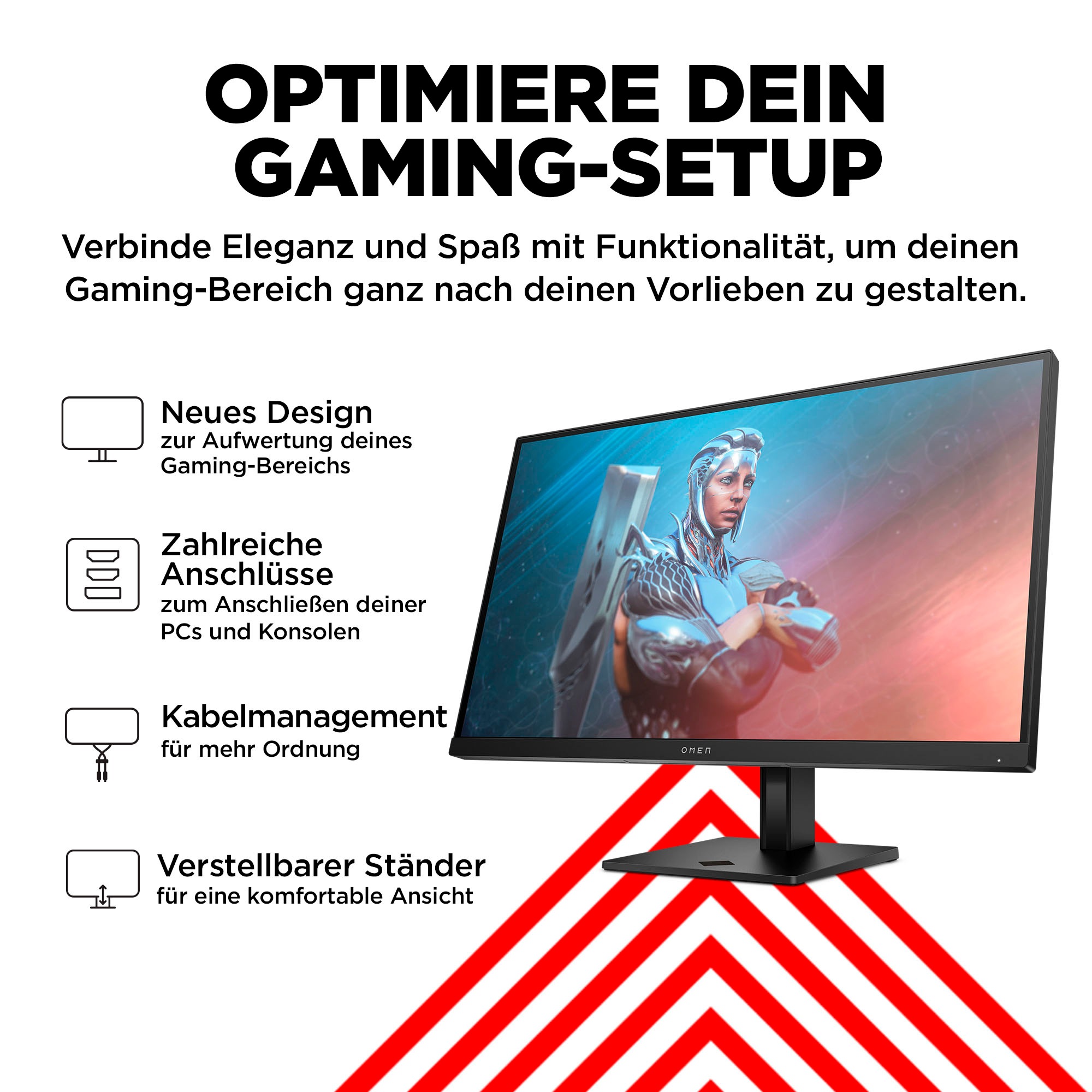 HP Gaming-Monitor »OMEN 27 G2 (HSD-0155-A)«, 69 cm/27 Zoll, 1920 x 1080 px, Full HD, 1 ms Reaktionszeit, 165 Hz