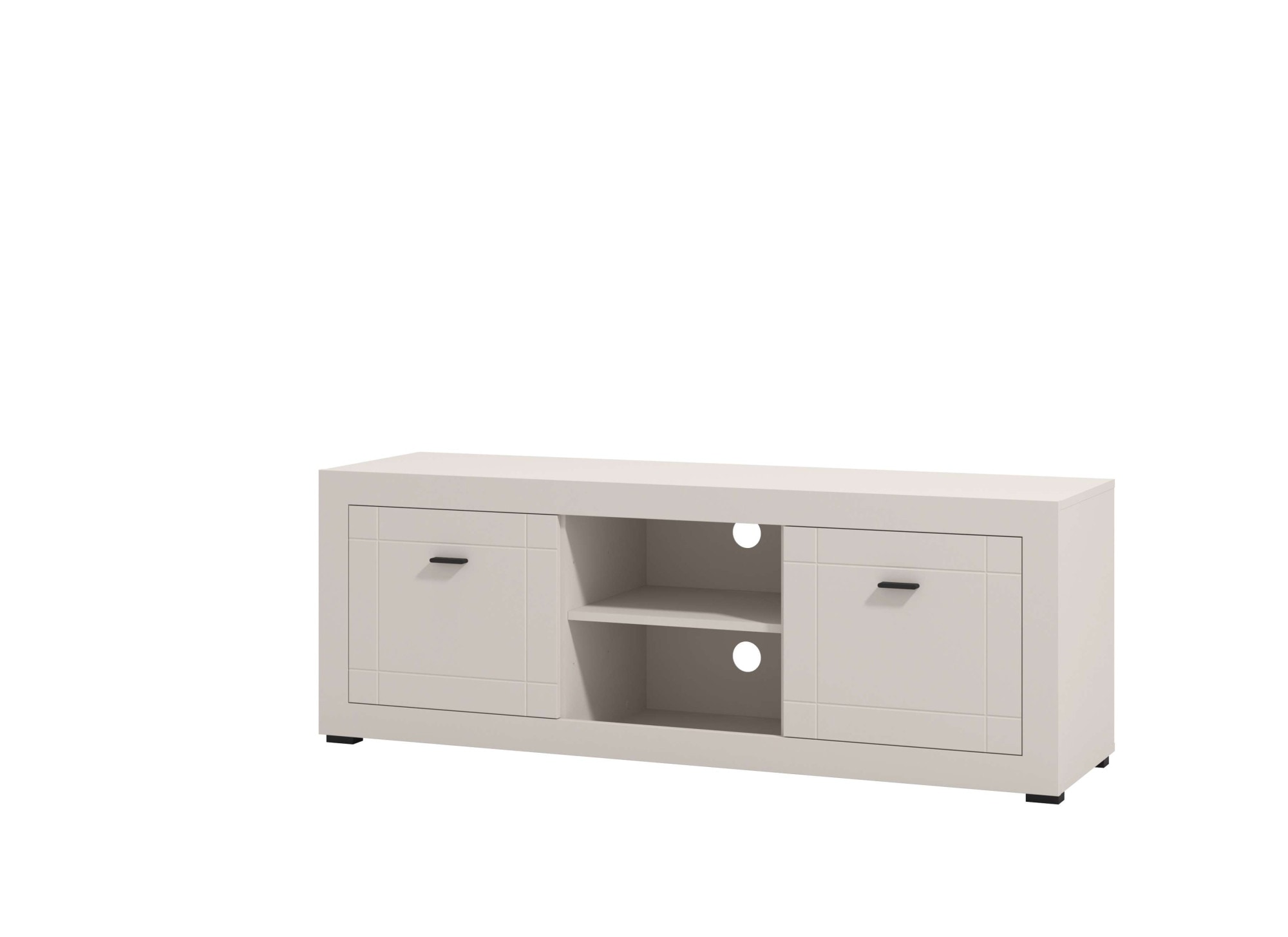 Home affaire Lowboard "Warwick TV-Board, TV-Kommode, TV-Schrank, TV-Unterschrank, TV-Möbel" Elegantes Lowboard in Kaschmir mit viel Stauraum, Heißfolienprägung