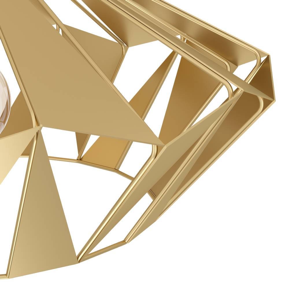 EGLO Deckenleuchte »CARLTON«, 1 flammig, Leuchtmittel E27 | ohne Leuchtmittel, Deckenleuchte im Retro Design, Vintage Wohnzimmerlampe, Metall in Gold