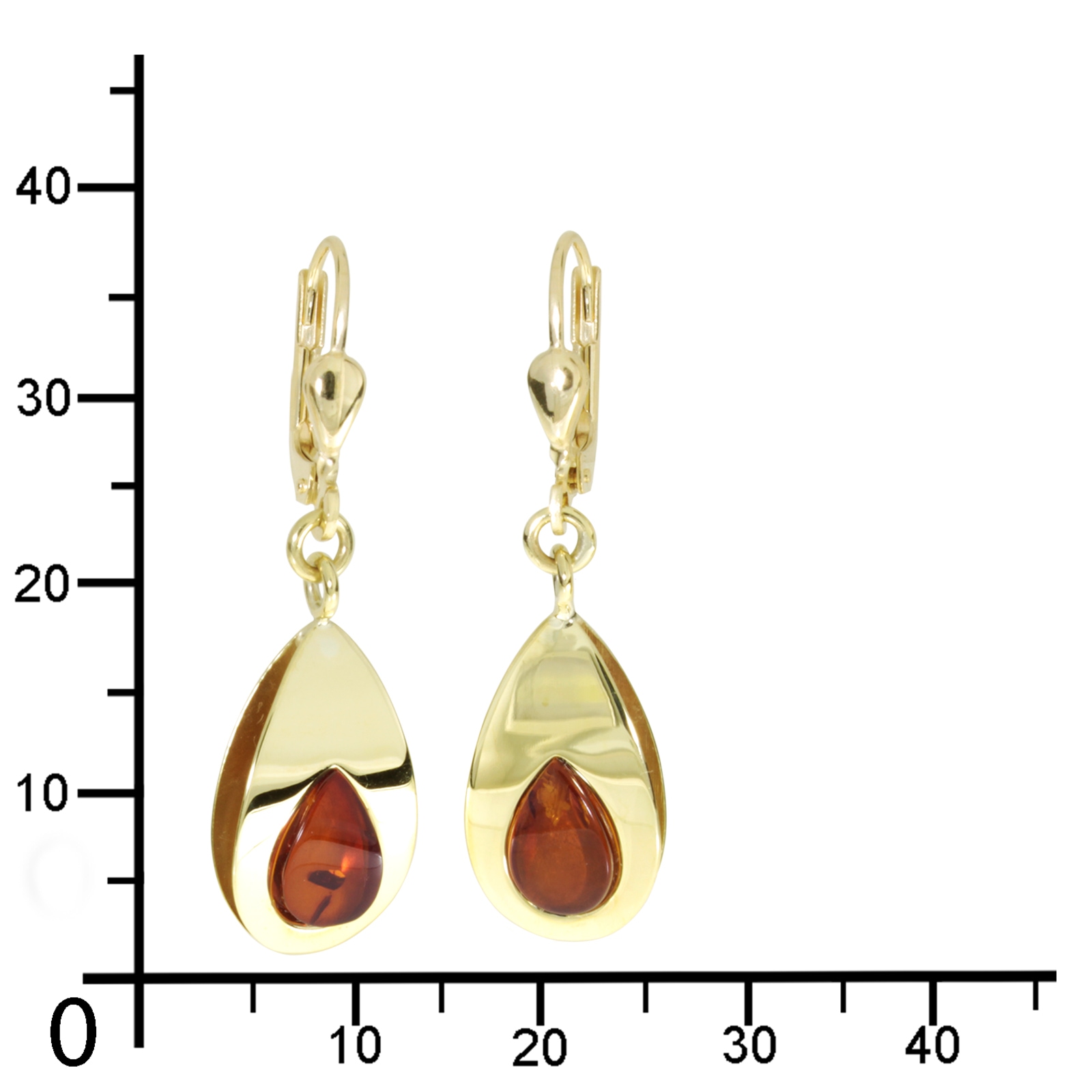 OSTSEE-SCHMUCK Paar Ohrhänger »- Kerry - Gold 333/000 - Bernstein«