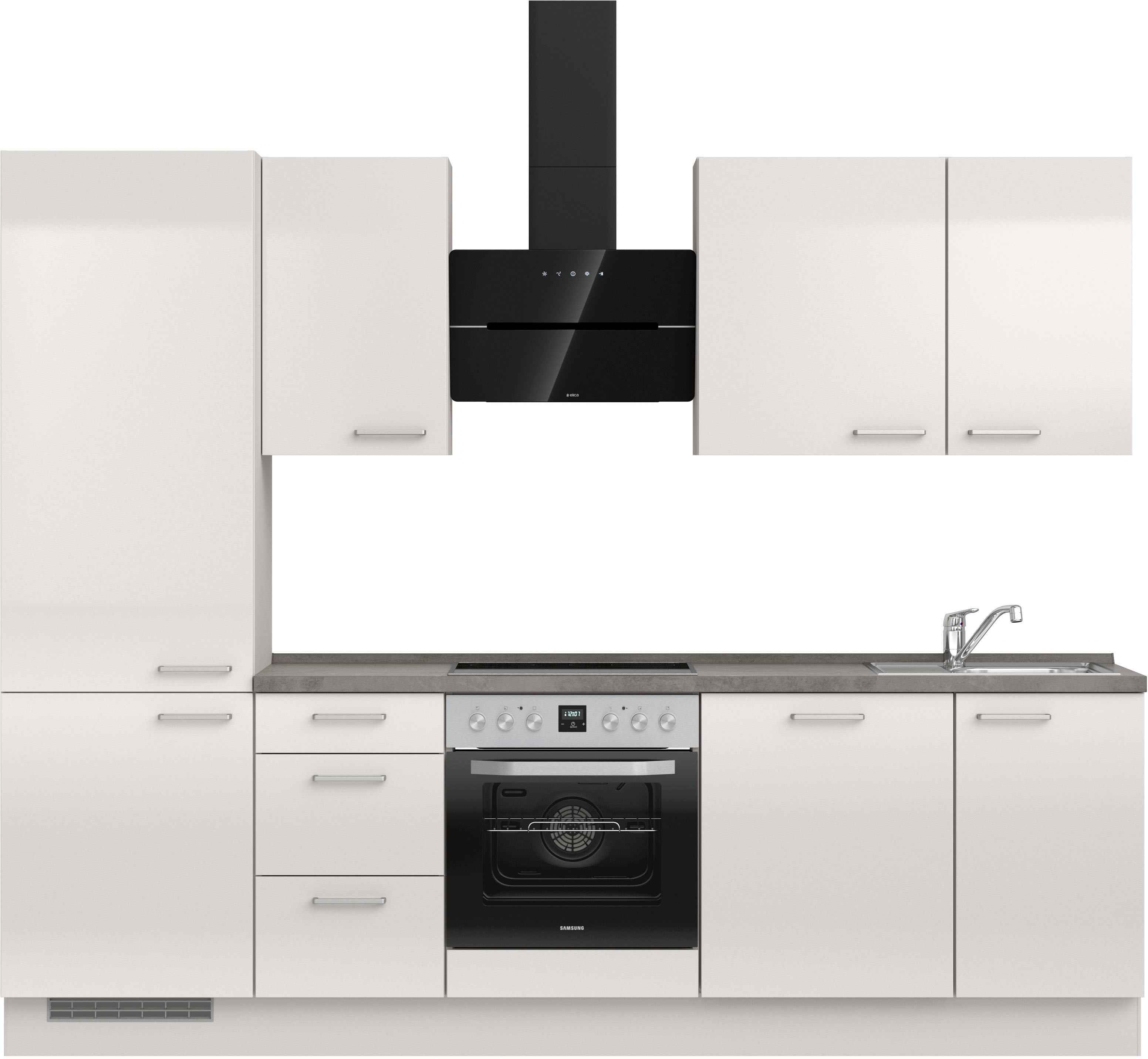 nobilia ""Flash II", NEU: individuell anpassbar mit gratis Profi-Beratung" vormontiert, Breite 270 cm, Ausrichtung wählbar, wahlw. mit E-Geräten