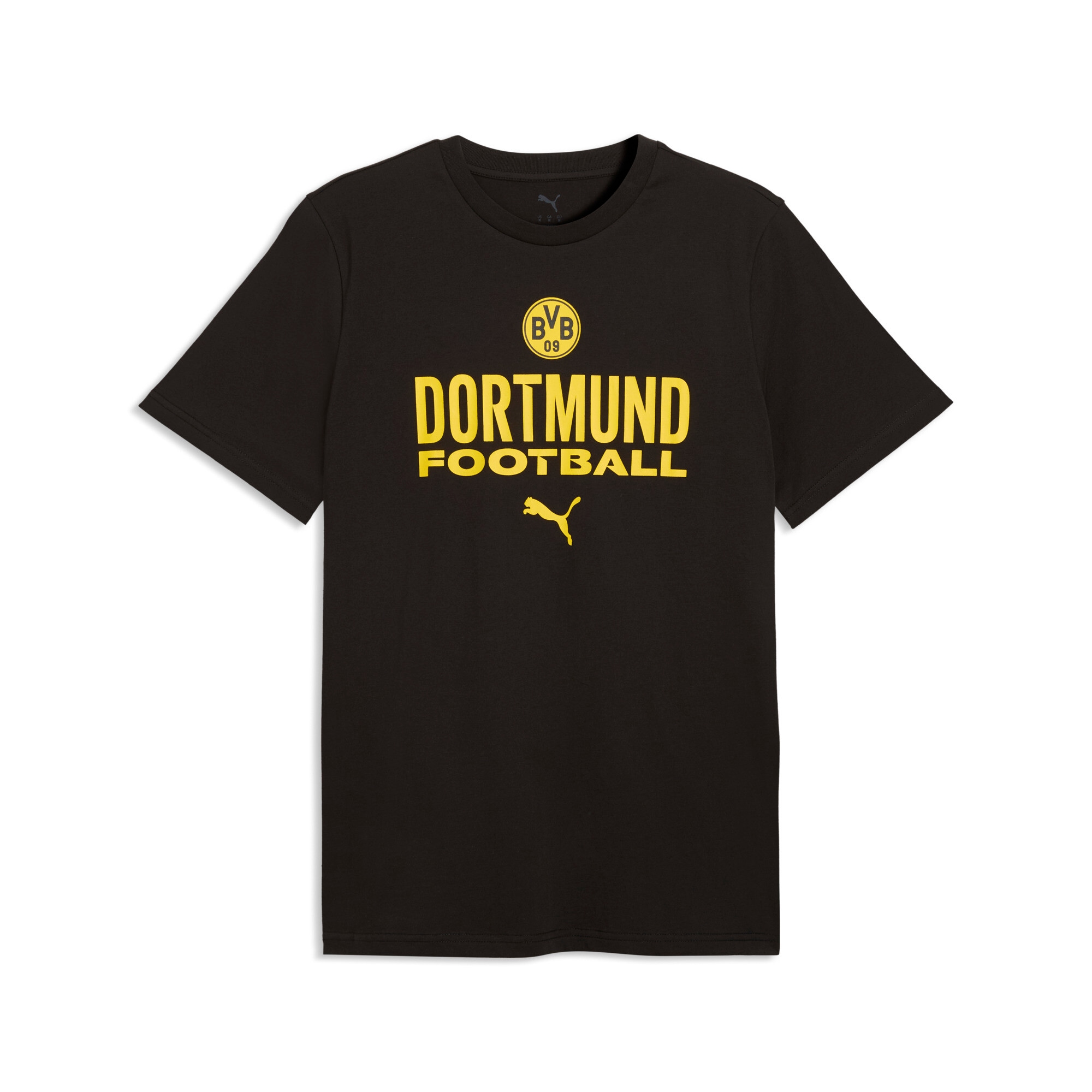 PUMA Trainingsshirt "BVB FTBLCULTURE TEE" Regular Fit, Kurzarm-Design, Rundhalsausschnitt, Logodruck