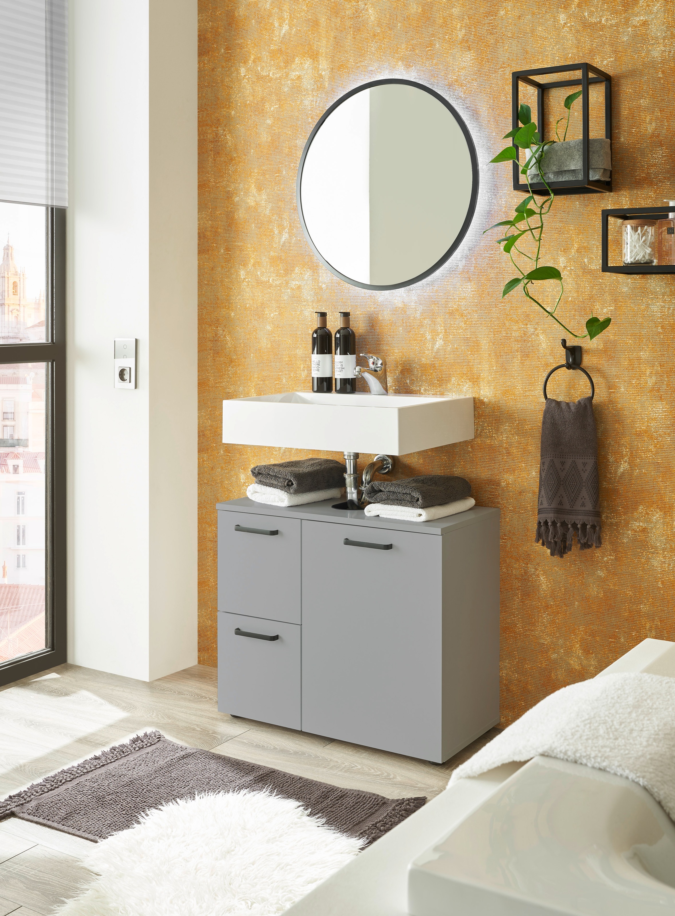 BASIC by Balculina Waschbeckenunterschrank »Vanice, Badezimmerschrank B/H/T 70x60x35cm«, (1 St.), Breite 70cm, Softclose, FSC-Mix 70%,Made in Europa