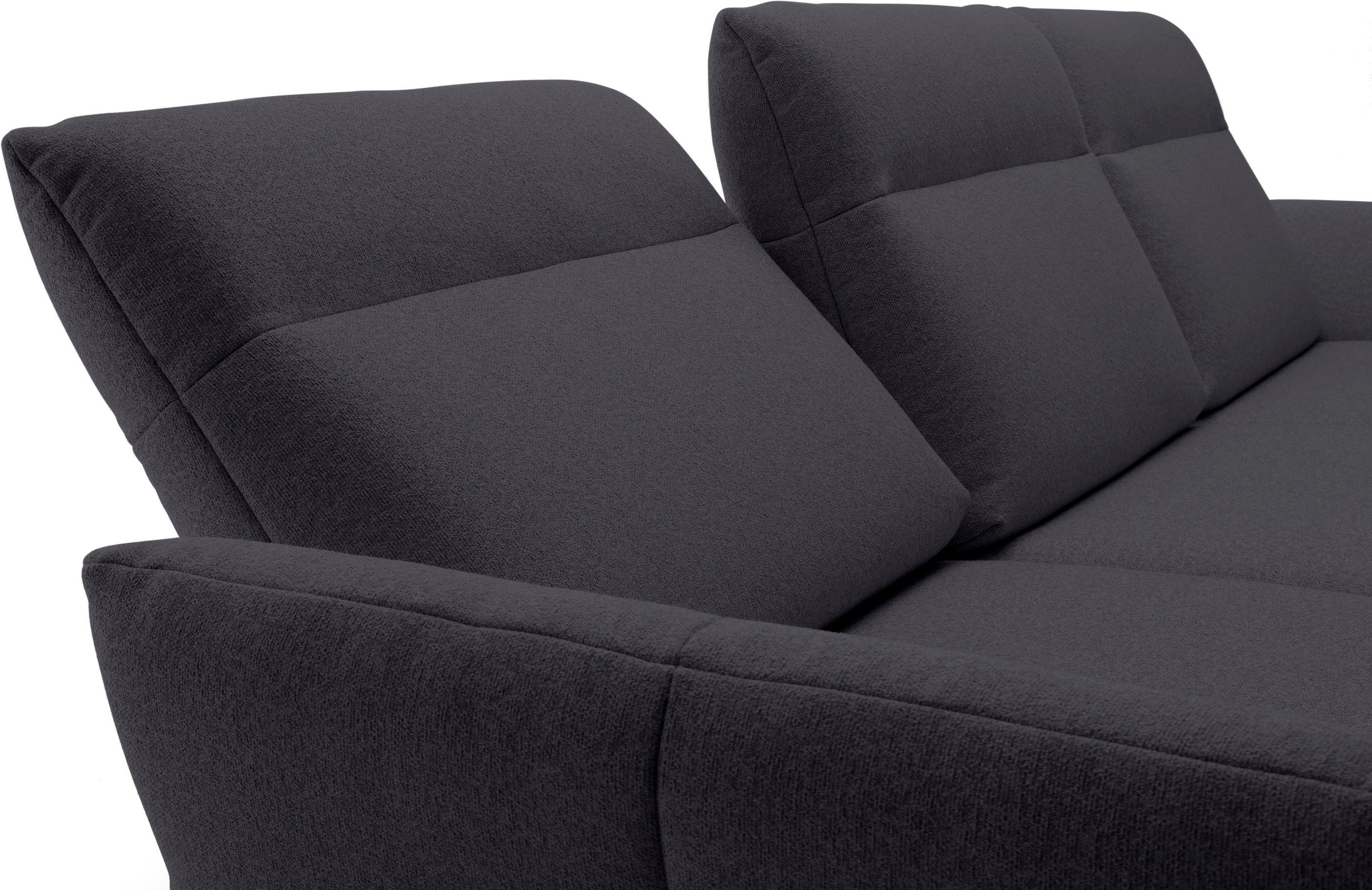Creation BY ROLF BENZ Ecksofa »CR.460«, Sockel in Eiche, Alugussfüße in umbragrau, Breite 298 cm