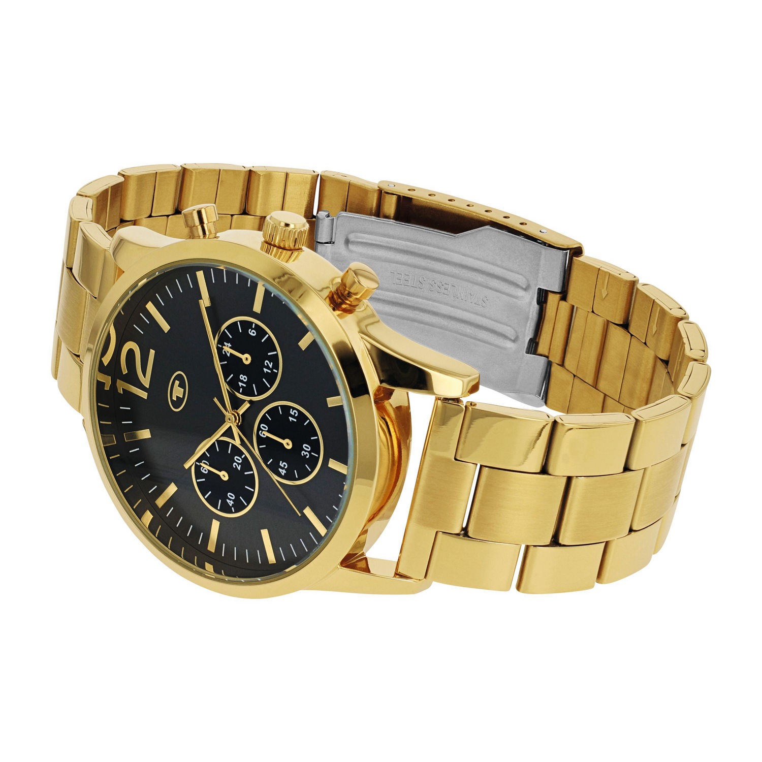 TOM TAILOR Chronograph Quarzuhr, Armbanduhr, Herrenuhr, Edelstahlarmband, analog