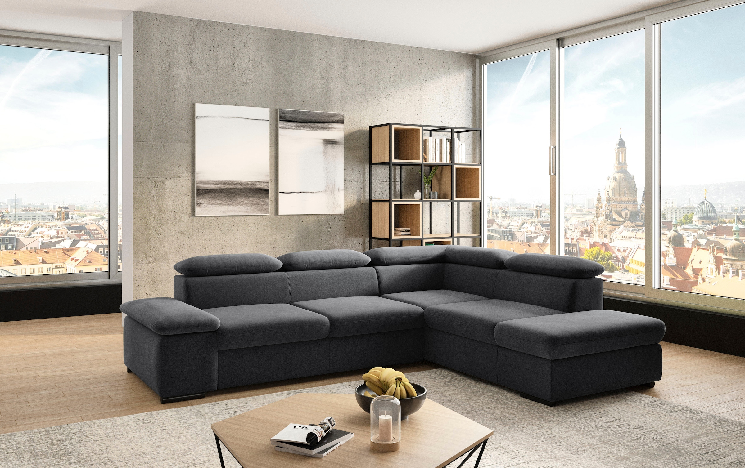 sit&more Ecksofa »Alcudia L-Form«, mit Armteilverstellung, optional Kopfteilverstellung und Bettfunktion