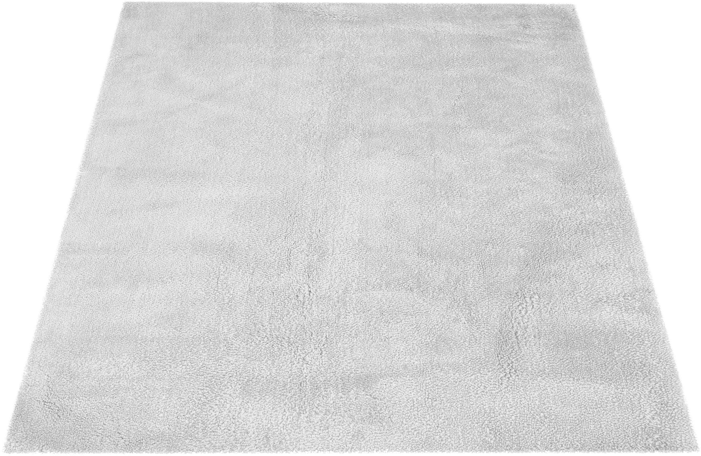 Hochflor-Teppich MY HOME "Carla" Gr. 4, grau (silbergrau), B:160cm H:40mm L:230cm, Kunstfaser, Teppiche, super soft, Teppich in Pastell-Farben 3