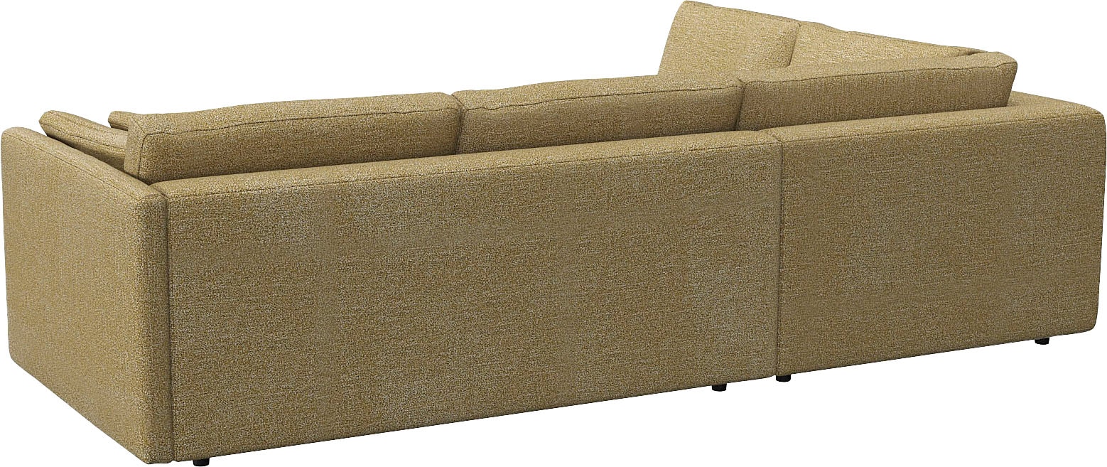 FLEXLUX Ecksofa »Lovane, elegant und zeitlos, bequem, L-Form«, Weich & anschmiegsam, große Sitztiefe auf Kaltschaum, Dekokissen inkl.