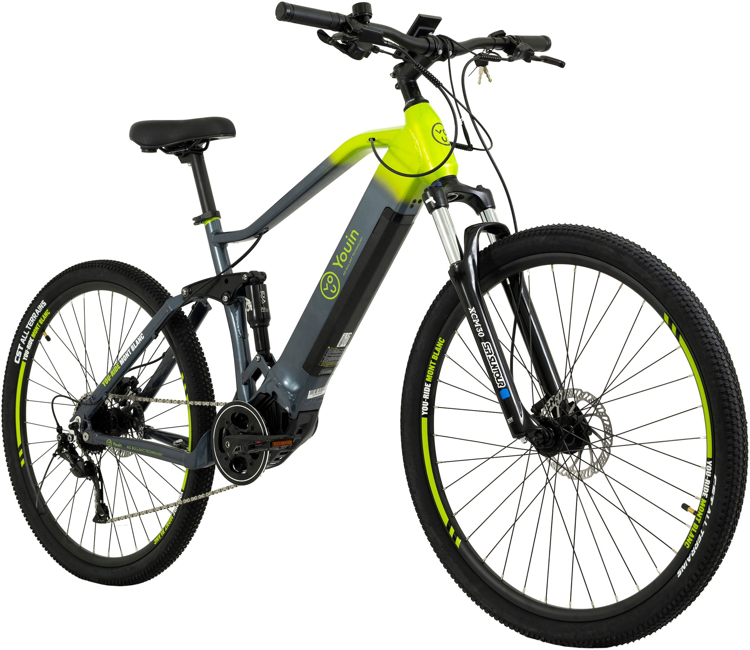 TOTEM E-Bike »MT-L«, 9 Gang, Shimano, Alivio, Mittelmotor 250 W, Pedelec, Elektrofahrrad für Damen u. Herren, MTB