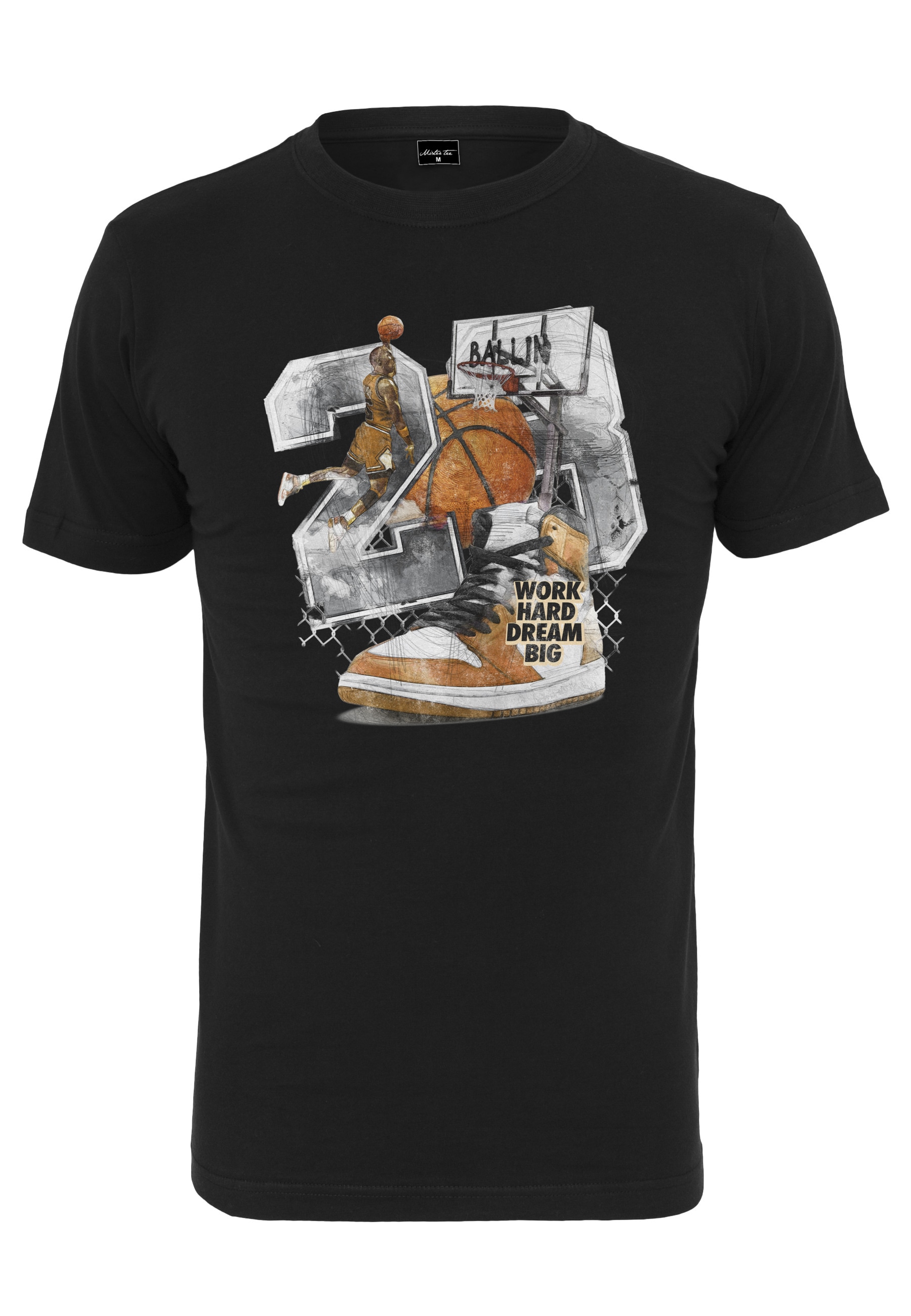 MisterTee Kurzarmshirt "MisterTee Herren Vintage Ballin Tee" 1 Stk.