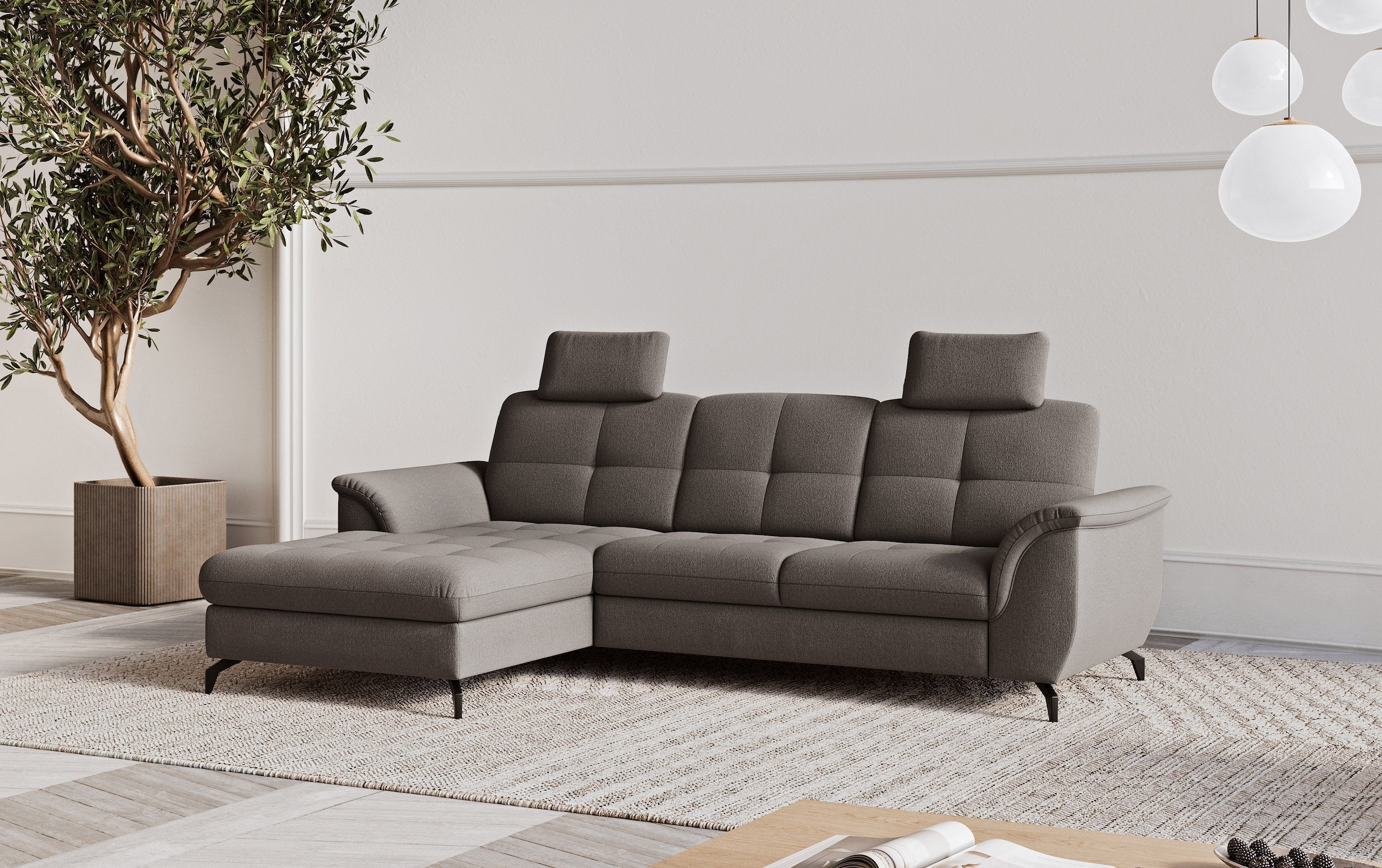sit&more Ecksofa "Zora" wahlweise mit Schlaffunktion und Bettkasten