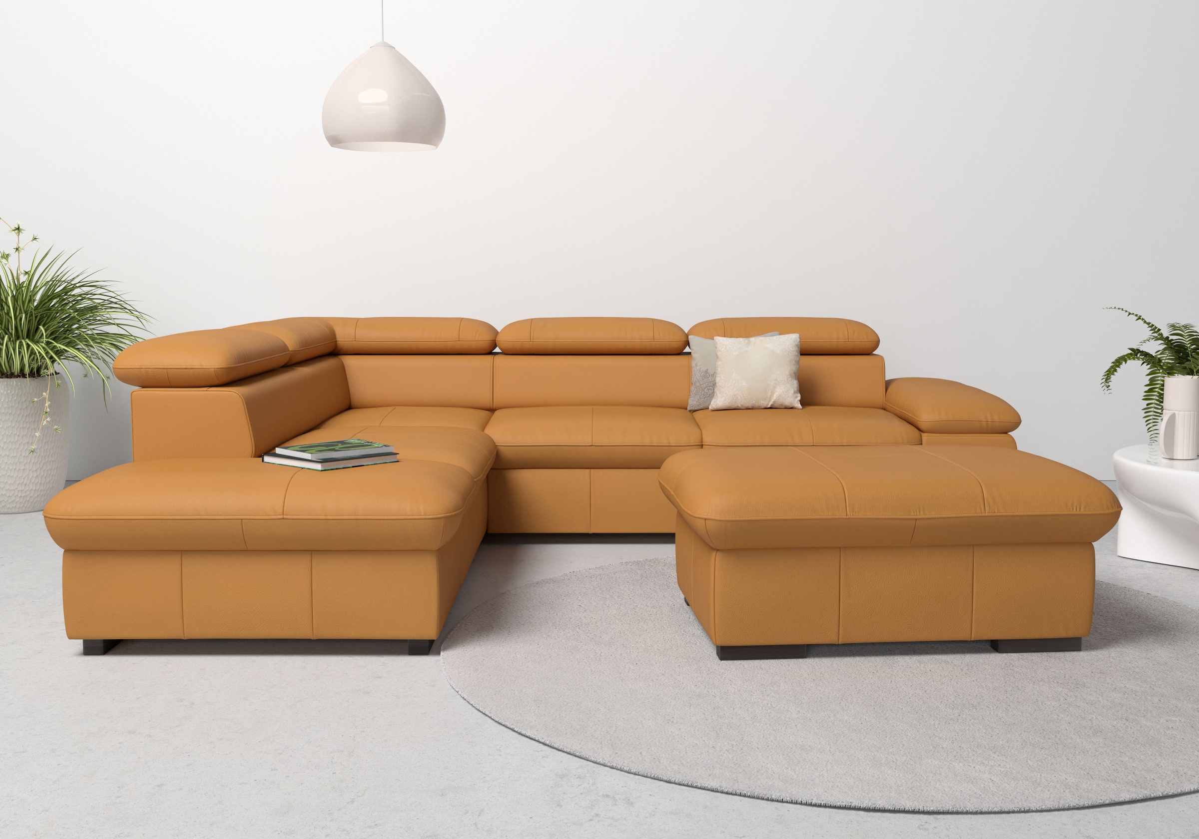 OTTO home Ecksofa "Alberto L-Form" mit Kopfteilverstellung, wahlweise mit Schlaffunktion