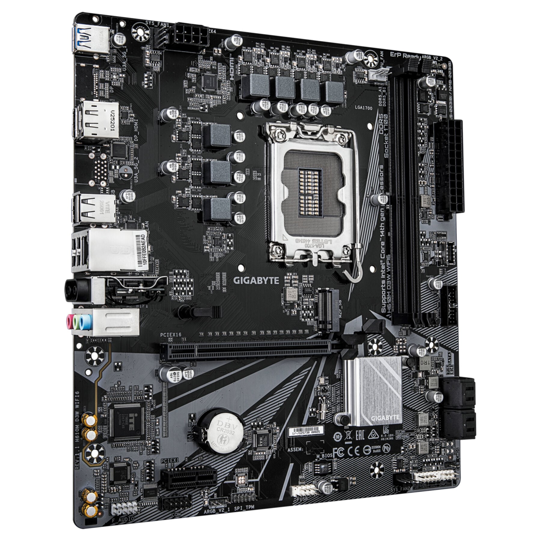 Gigabyte Mainboard »H610M D3W WIFI6 Mainboard - Unterstützt Intel Core Prozessoren der 14.«