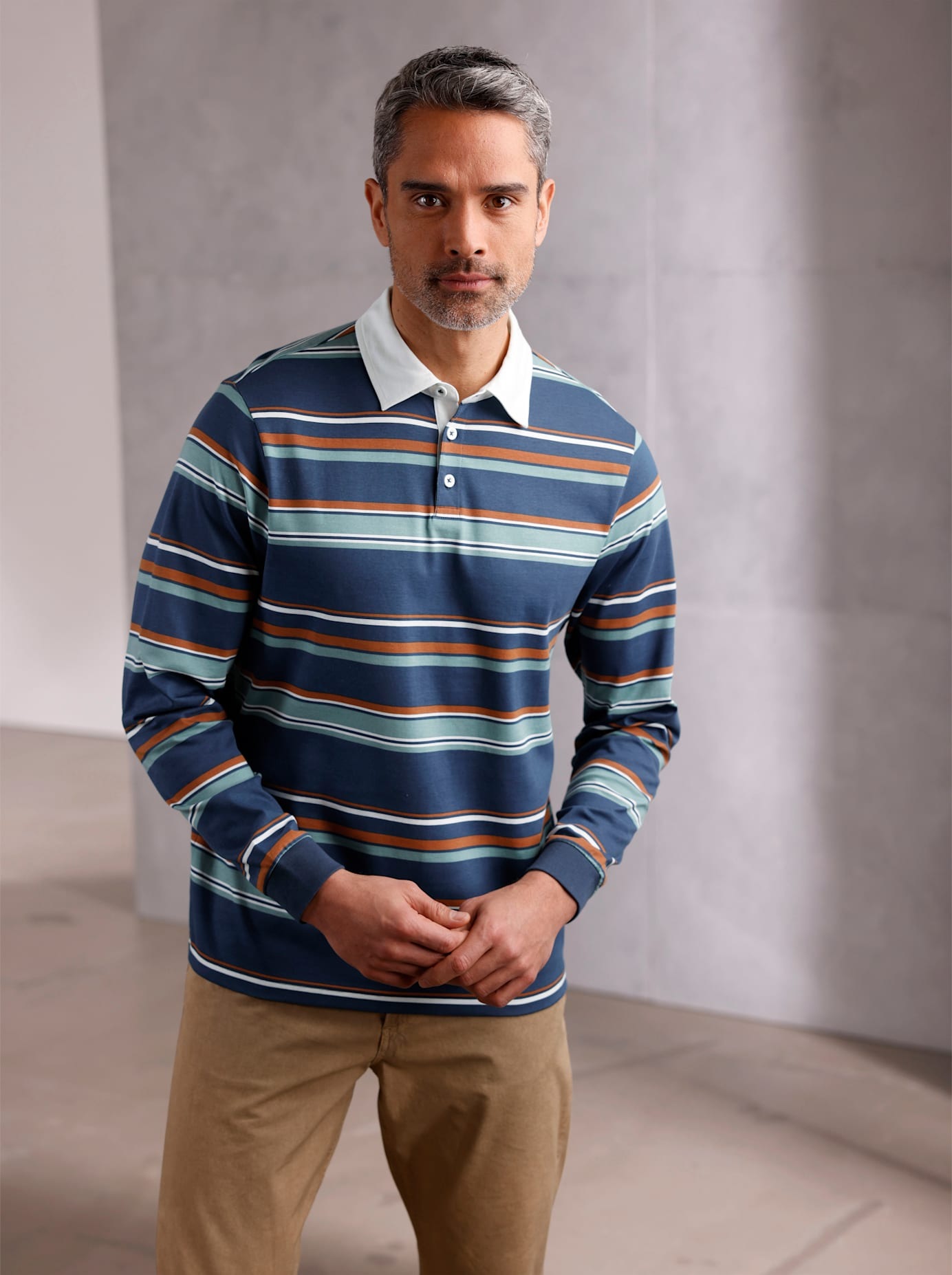 Classic Poloshirt "Langarm-Poloshirt" 1 Stk. tlg. günstig online kaufen