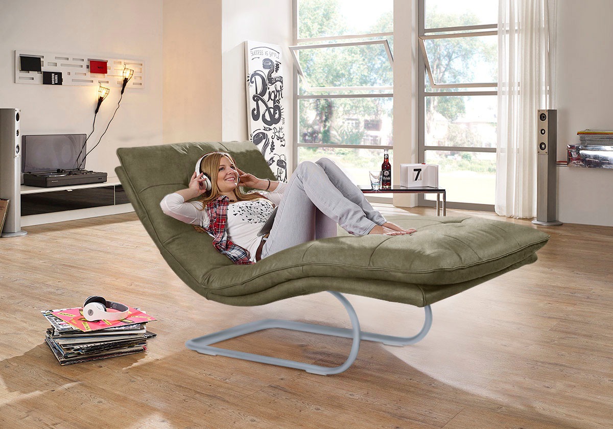 Thumbnail - W.SCHILLIG Relaxliege "daily dreams", in Waffelkissen-Optik, wahlweise mit Motor, silber matt, in 2 Breiten
