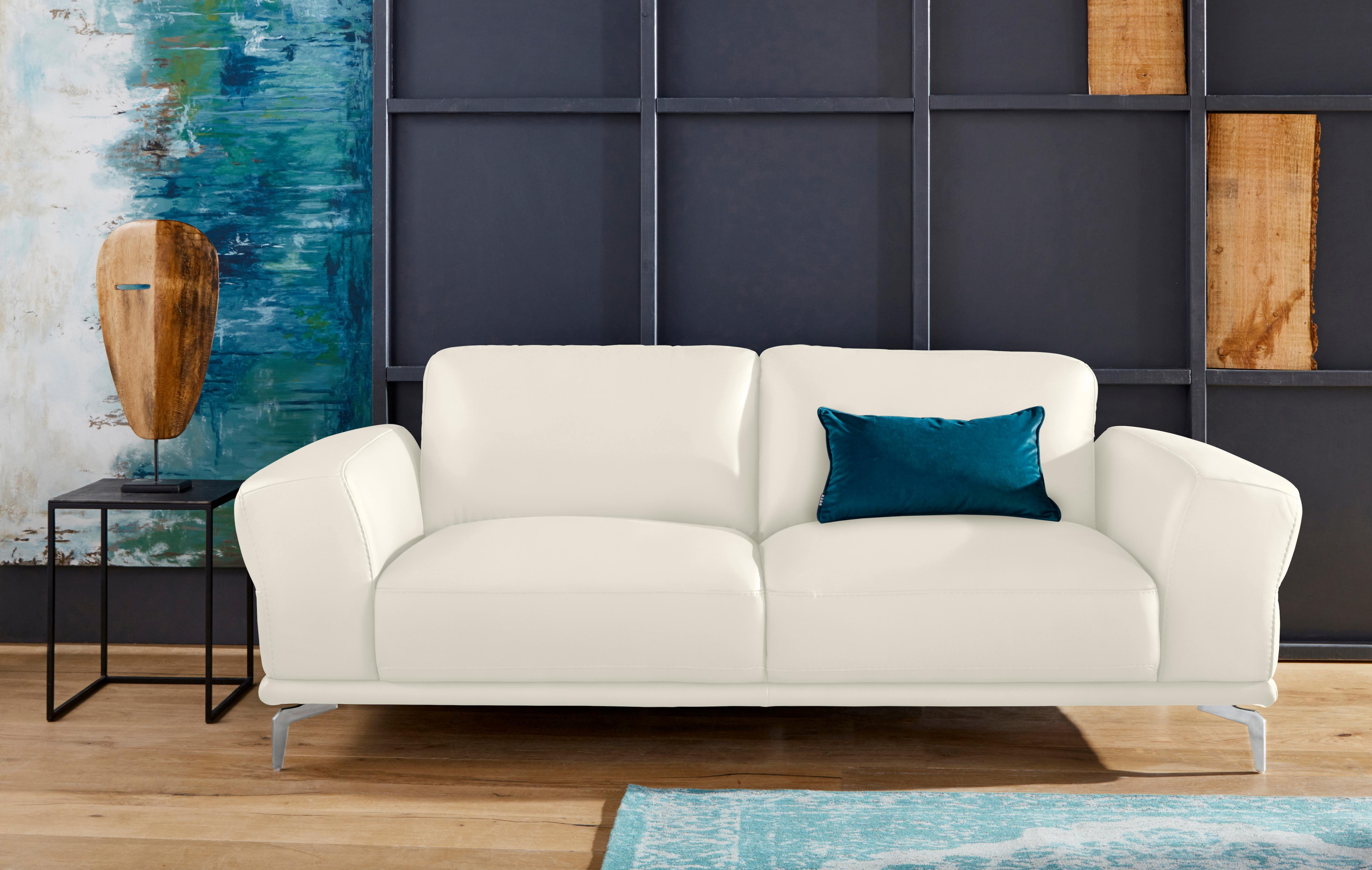 W.SCHILLIG 2,5-Sitzer "montanaa Designsofa mit erstklassigem Sitzkomfort, Ferderkern" mit Metallfüßen in Chrom glänzend, Breite 212 cm