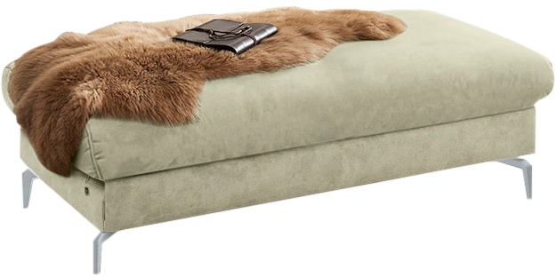 W.SCHILLIG Polsterhocker "piedroo, Designsofa mit tollem Sitzkomfort, bequem, L-Form" Füße in Silber matt