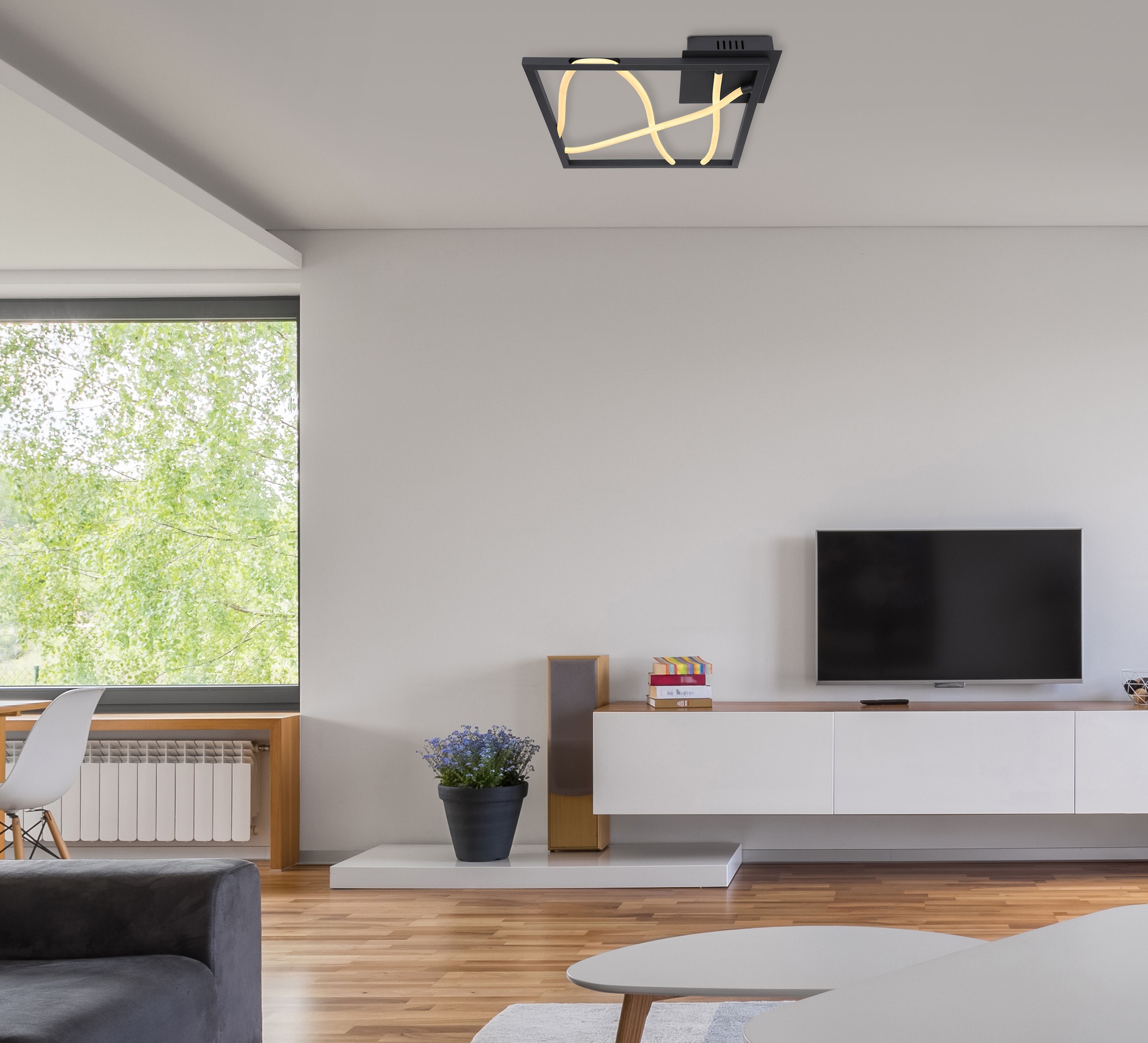 GLOBO LIGHTING LED Deckenleuchte »KAIA«, Leuchtmittel LED-Modul | LED fest integriert, Deckenlampe/Wohnzimmer/Schlafzimmer/modern