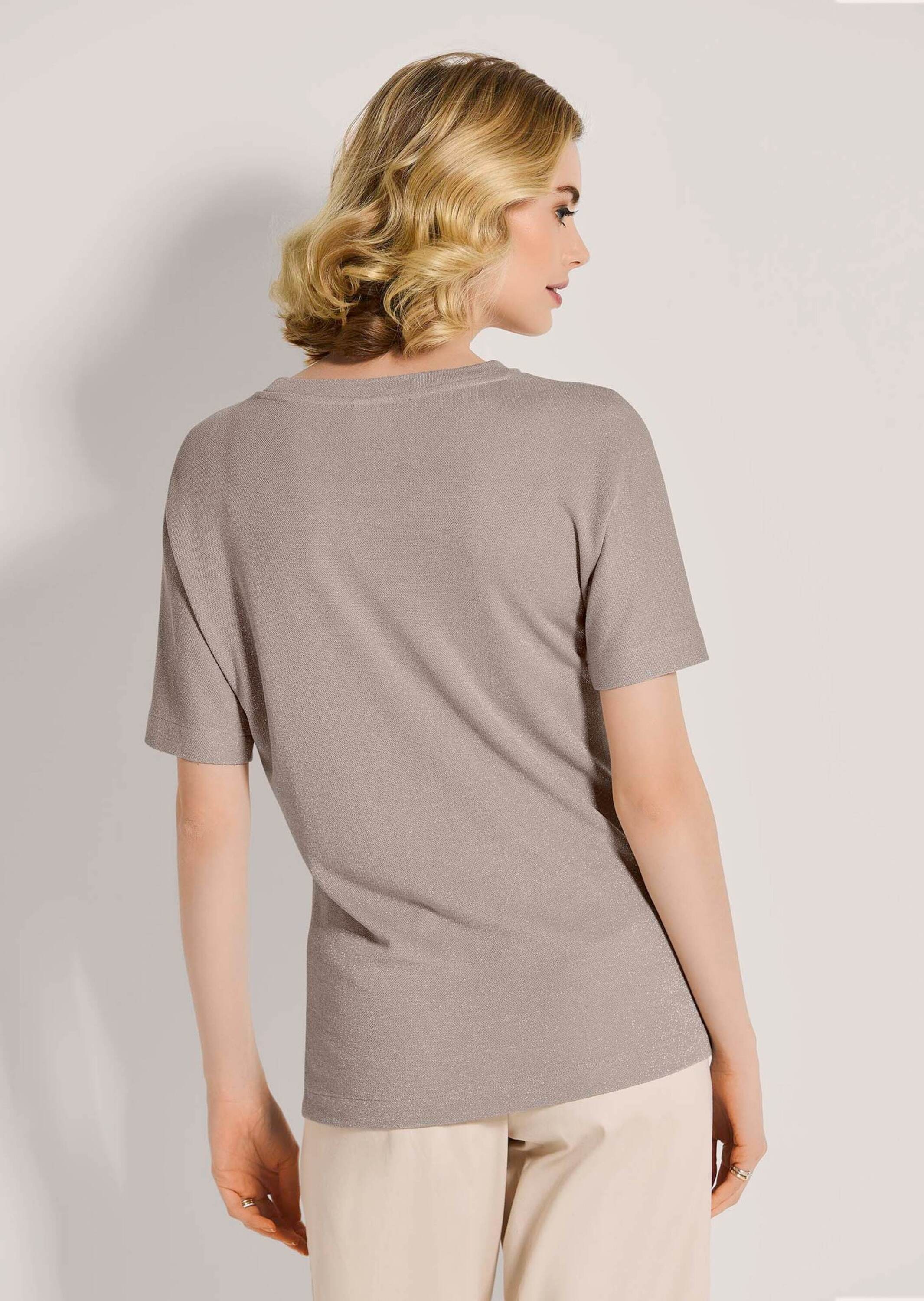 MADELEINE Kurzarmshirt »Shirt Rundhals-Shirt mit Glanz-Effekt«