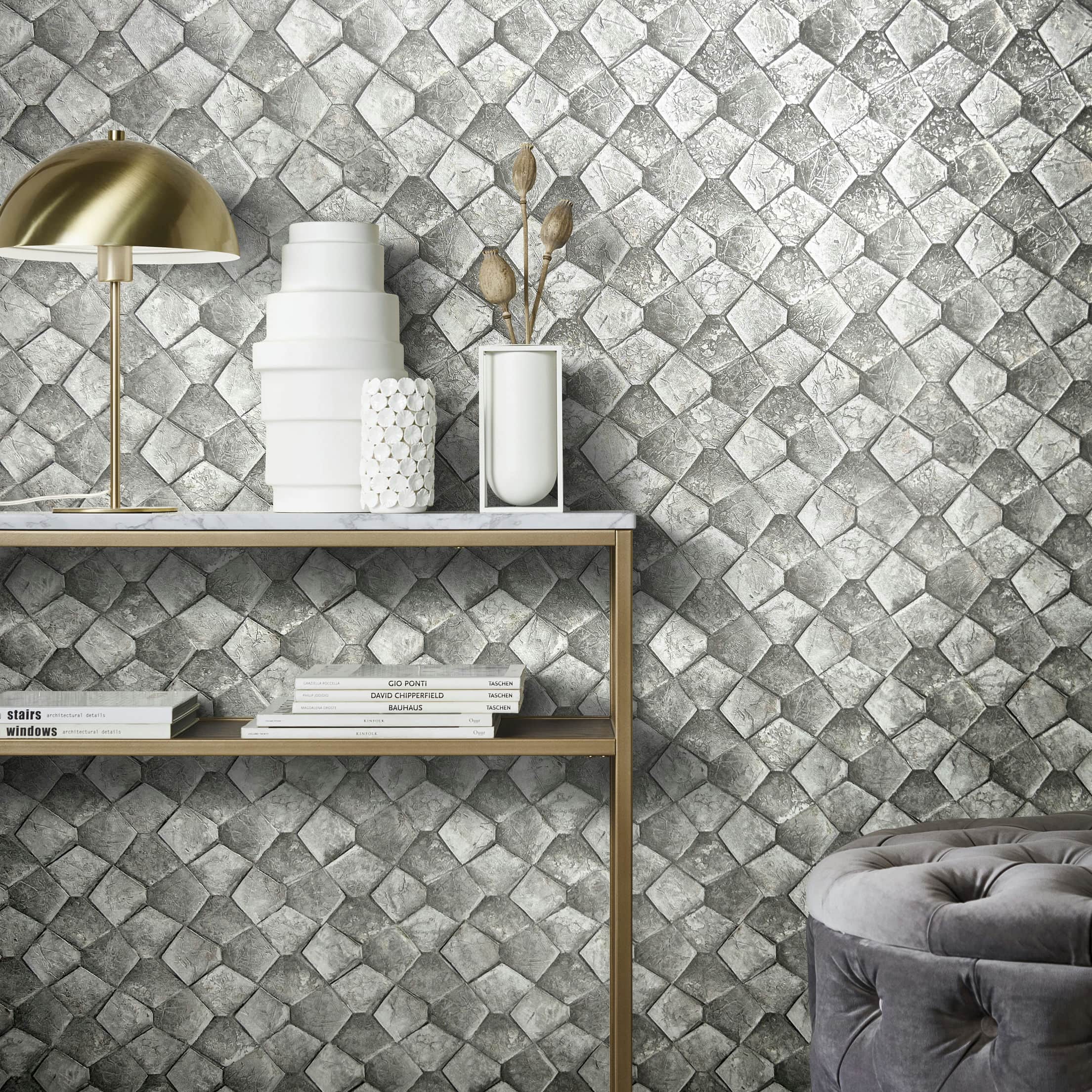 Thumbnail - Marburg Vliestapete "Tapete Pentagraphic Wallpaper", 3D-Optik, moderne Vliestapete für Wohnzimmer Schlafzimmer Küche