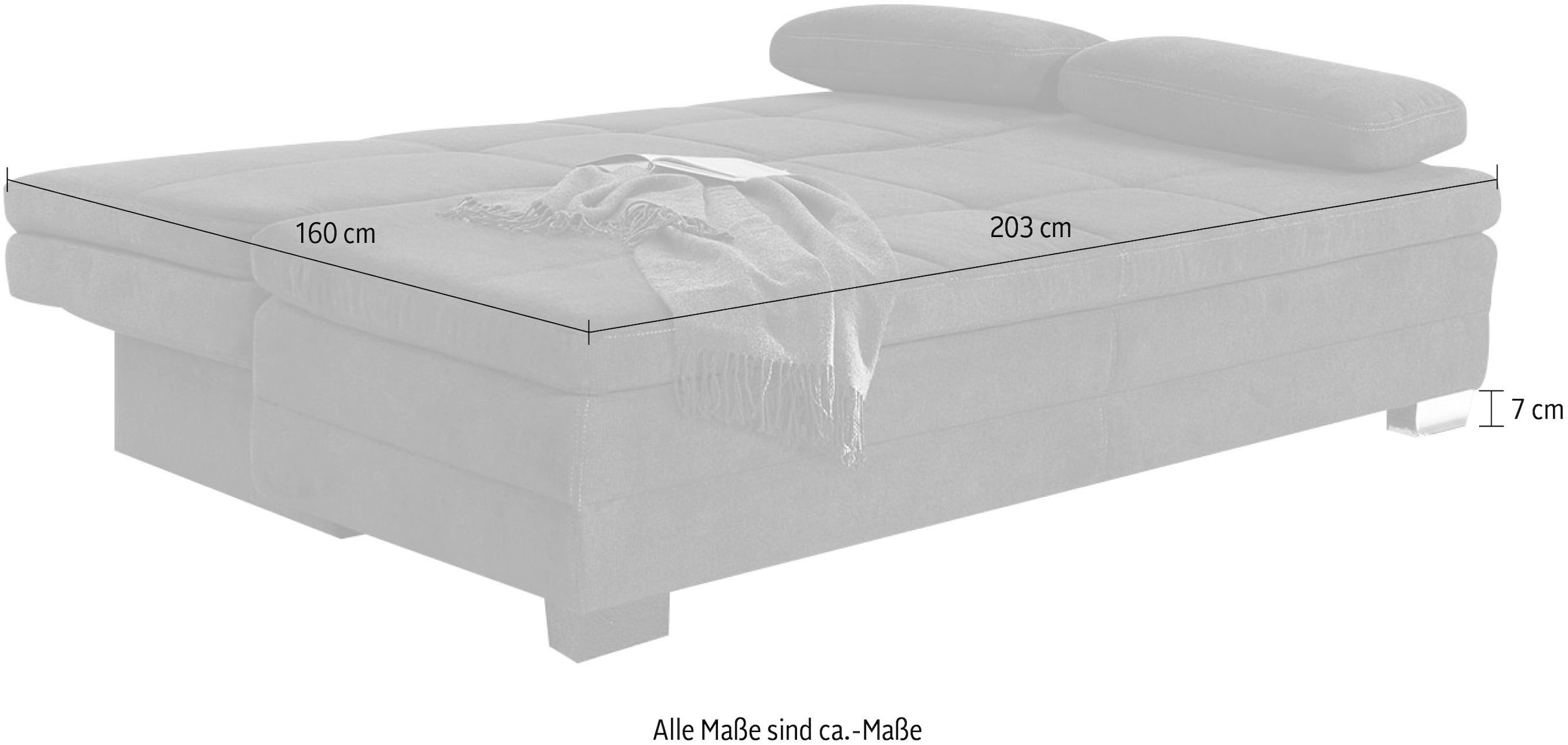 Jockenhöfer Gruppe Schlafsofa, mit Bettfunktion und Bettkasten, als Dauerschläfer geeignet