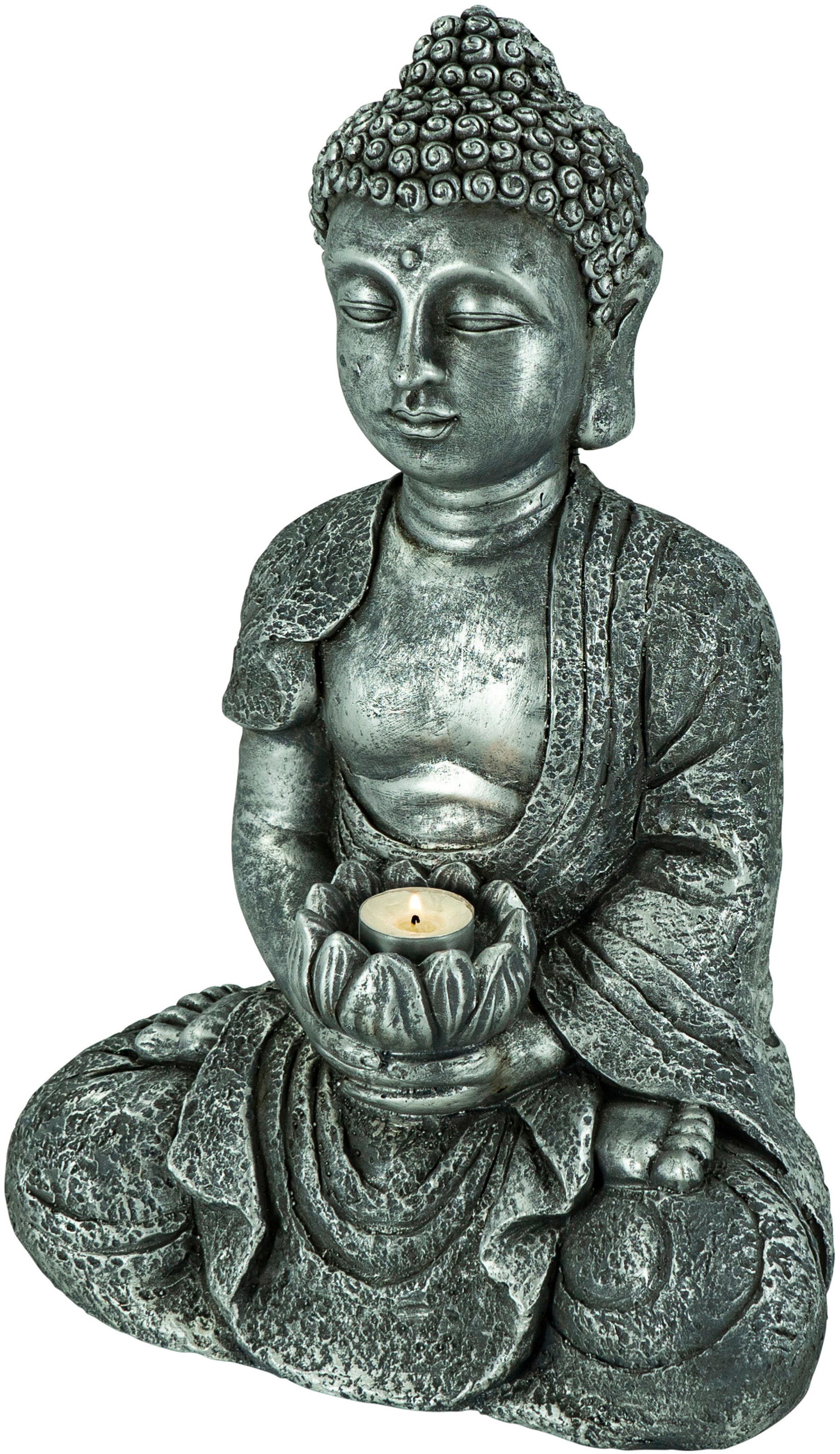 NOOR LIVING Kerzenhalter »Buddha«, (1 St.), sitzend, aus Magnesia bestellen  | BAUR