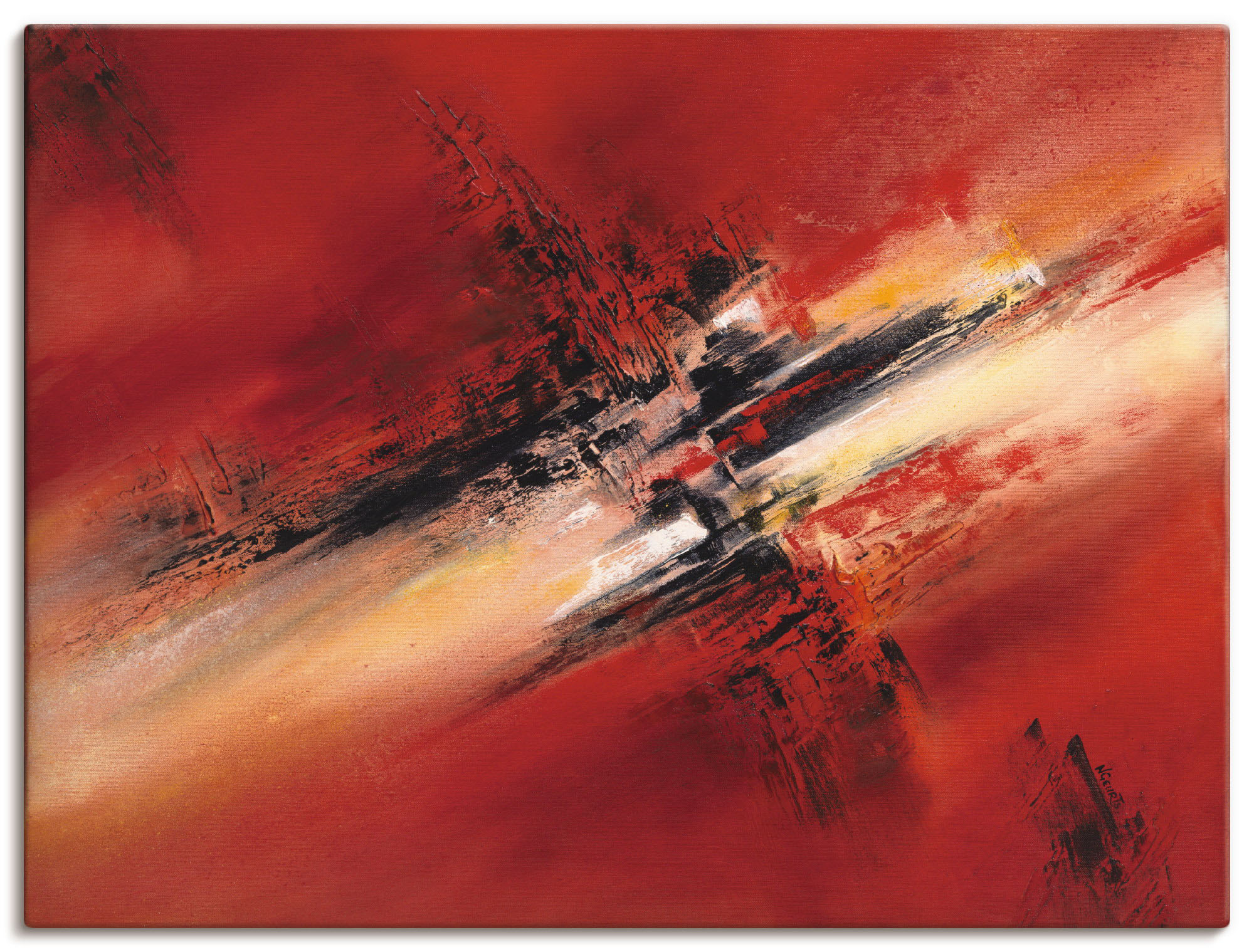 Artland Leinwandbild "Zerstreutheit II" Gegenstandslos 1 Stk. tlg. auf Holzrahmen gespannt