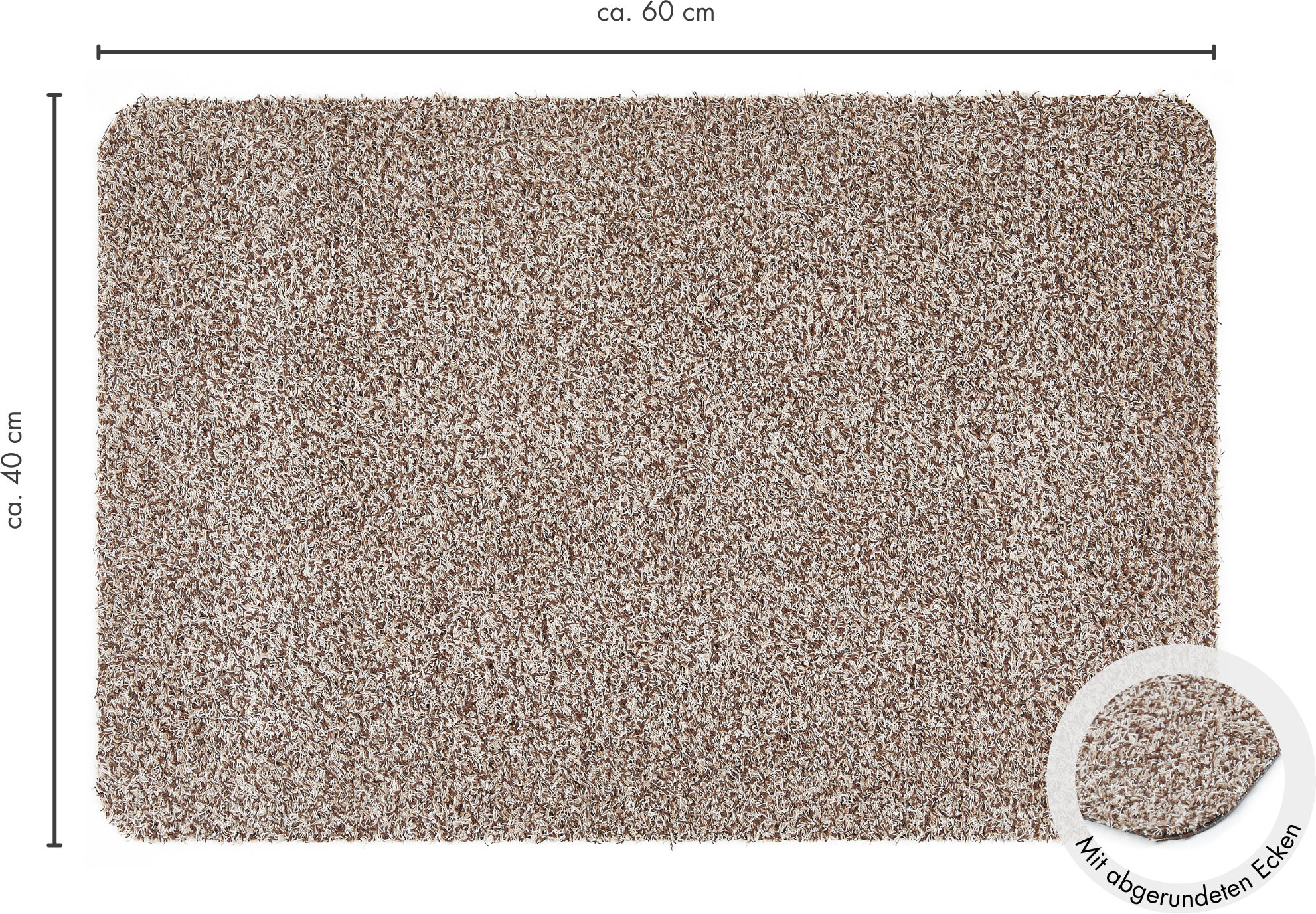 Thumbnail - Andiamo Fußmatte "Samson, Made in Netherlands" rechteckig 6 mm Höhe Schmutzfangmatte, waschbar, rutschhemmend, auch als ...