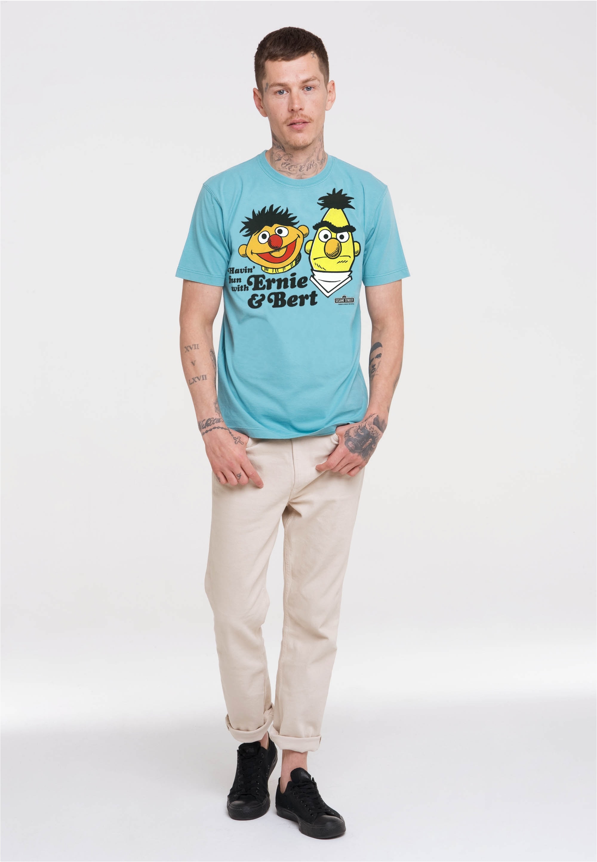 LOGOSHIRT T-Shirt "Sesamstrasse - Ernie & Bert  Havin Fun", mit angesagtem günstig online kaufen