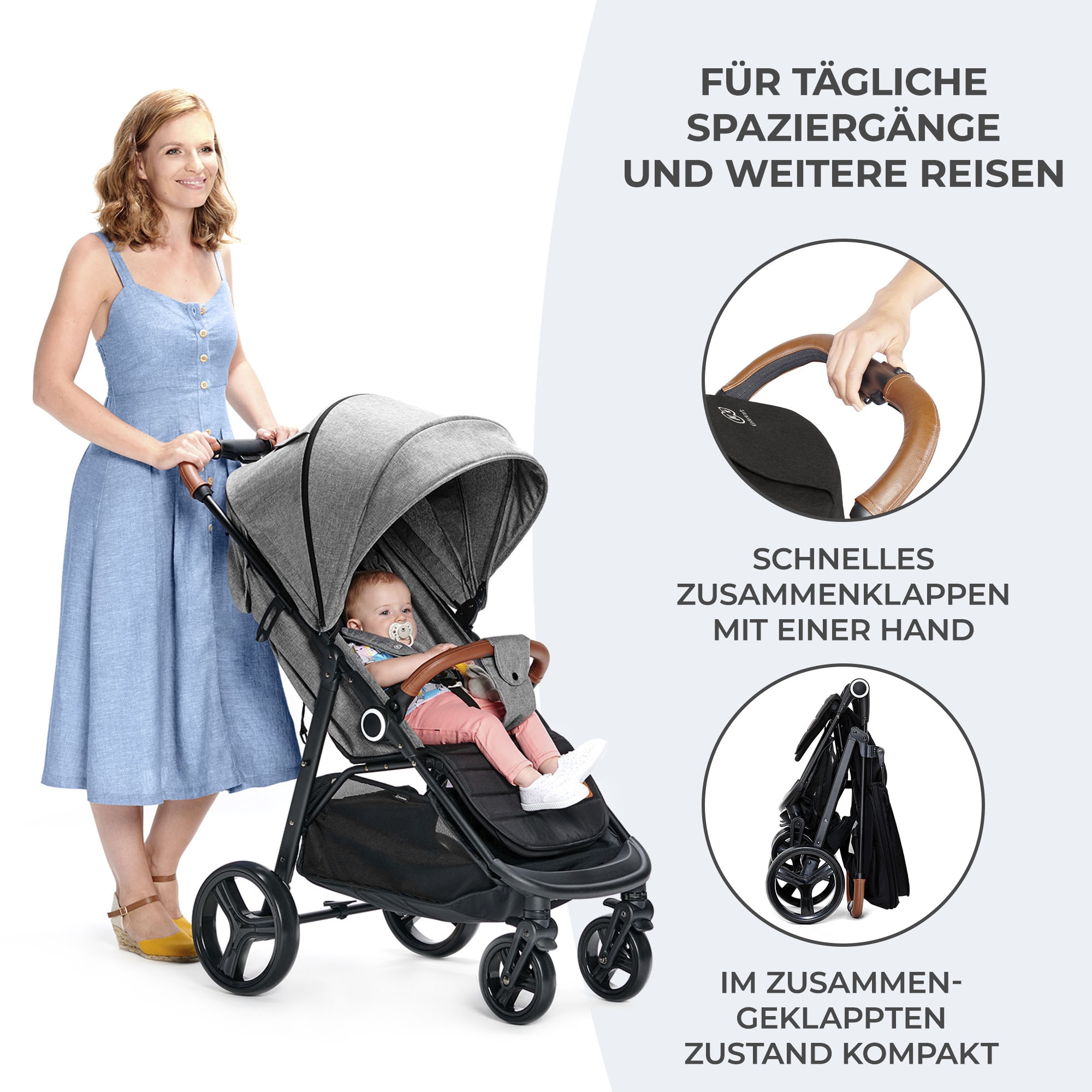Kinderkraft Kinder-Buggy »GRANDE PLUS«, 22 kg