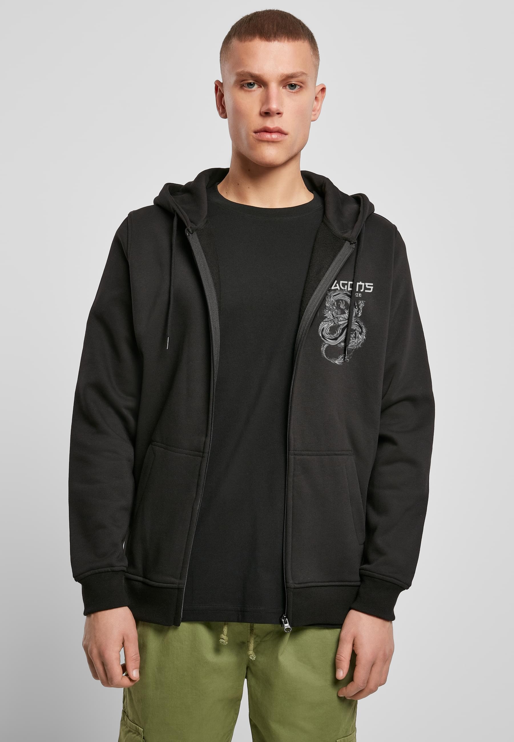 MisterTee Sweatjacke »MisterTee Herren Dragons Never Die Heavy Zip Hoody«