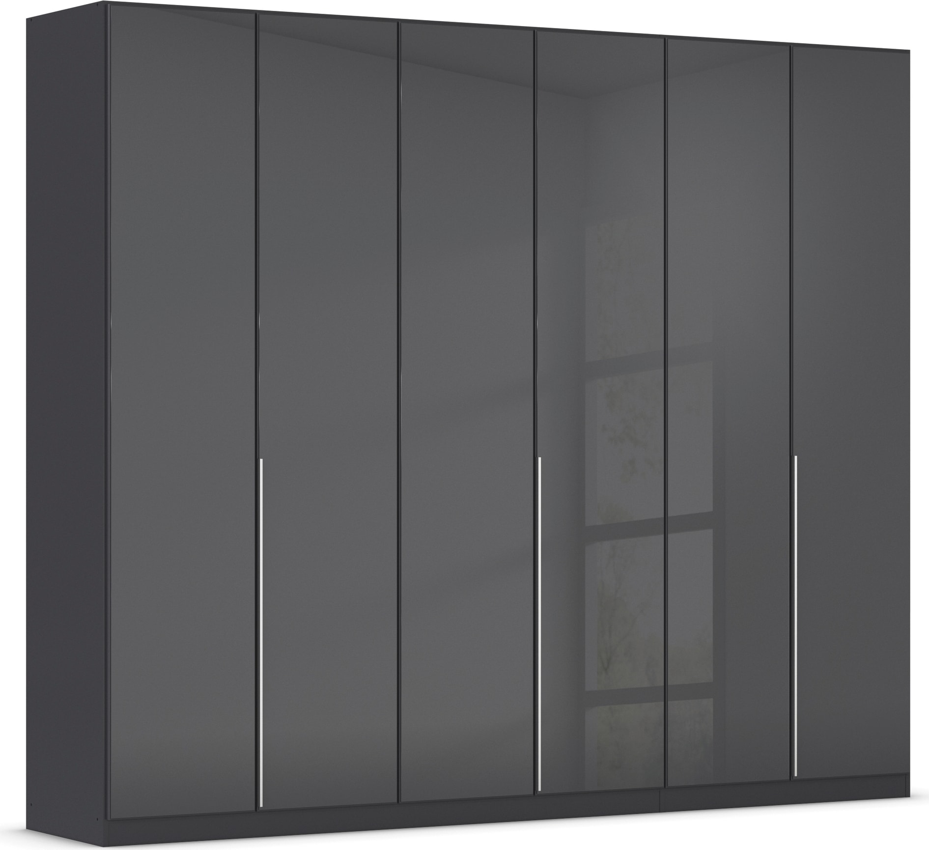 OTTO home Drehtürenschrank "Kleiderschrank Kleiderschränke Schrank Garderobe AGORDO mit Glasfront" in zwei Griff-Farben, Breiten 91-405 cm, durchdachte Innenausstattung, in 8 Breiten und 2 Höhen MADE IN GERMANY