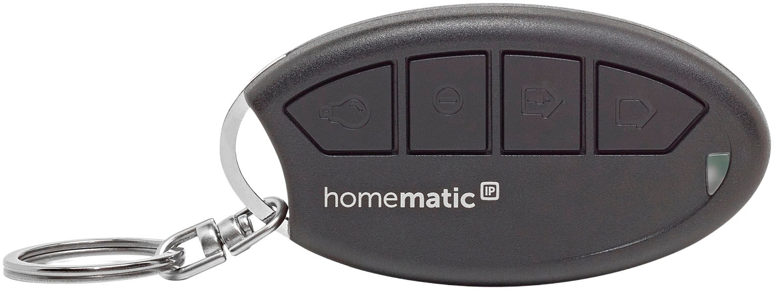 HOMEMATIC IP Smart-Home-Zubehör "Schlüsselbundfernbedienung - Alarm V2", B:9,5cm H:3,7cm T:12,3cm, schwarz, Smart-Home-Stationen