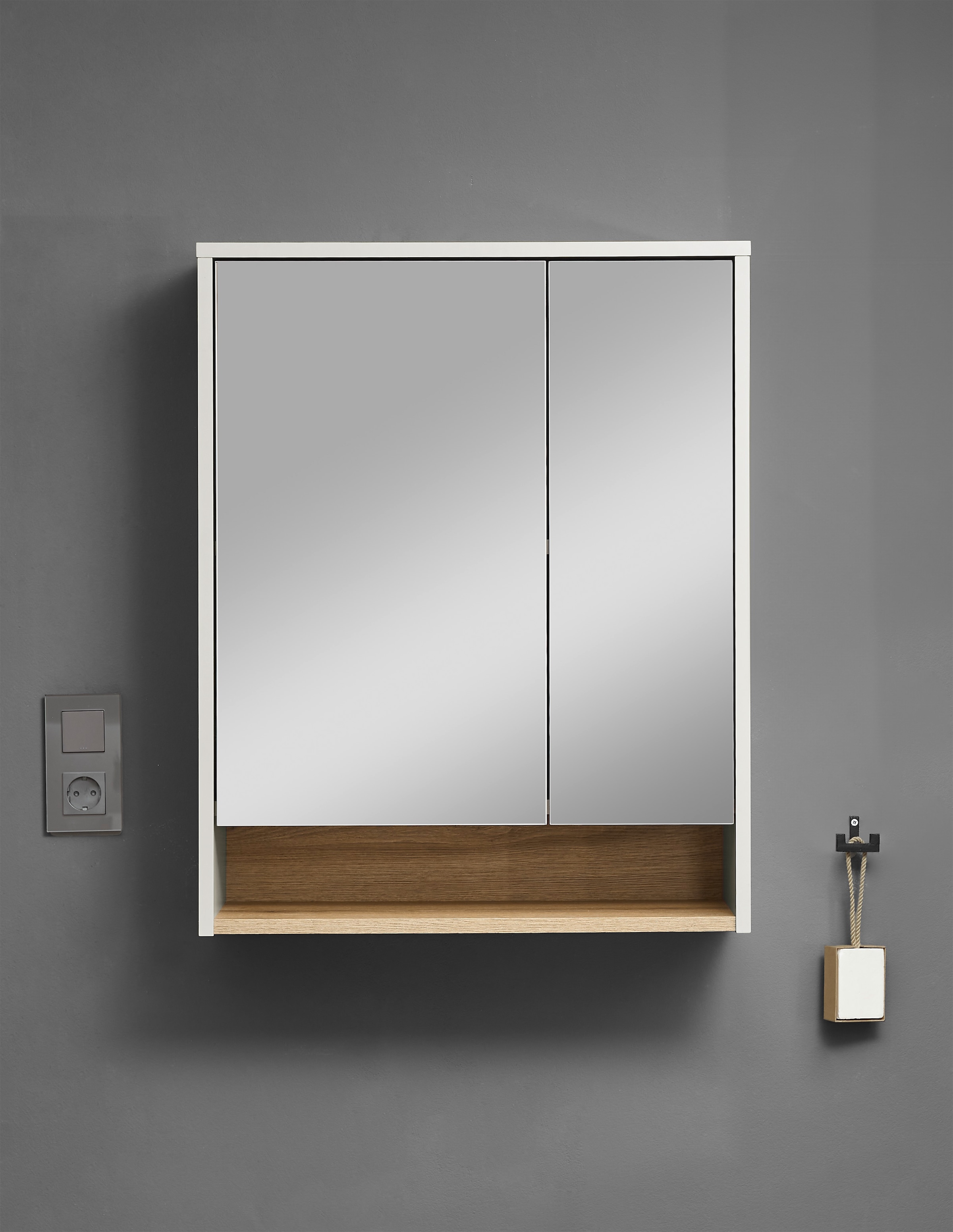 BASIC by Balculina Spiegelschrank »Linea« 1 Stk. tlg. Breite 60cm, Melaminbeschichtung