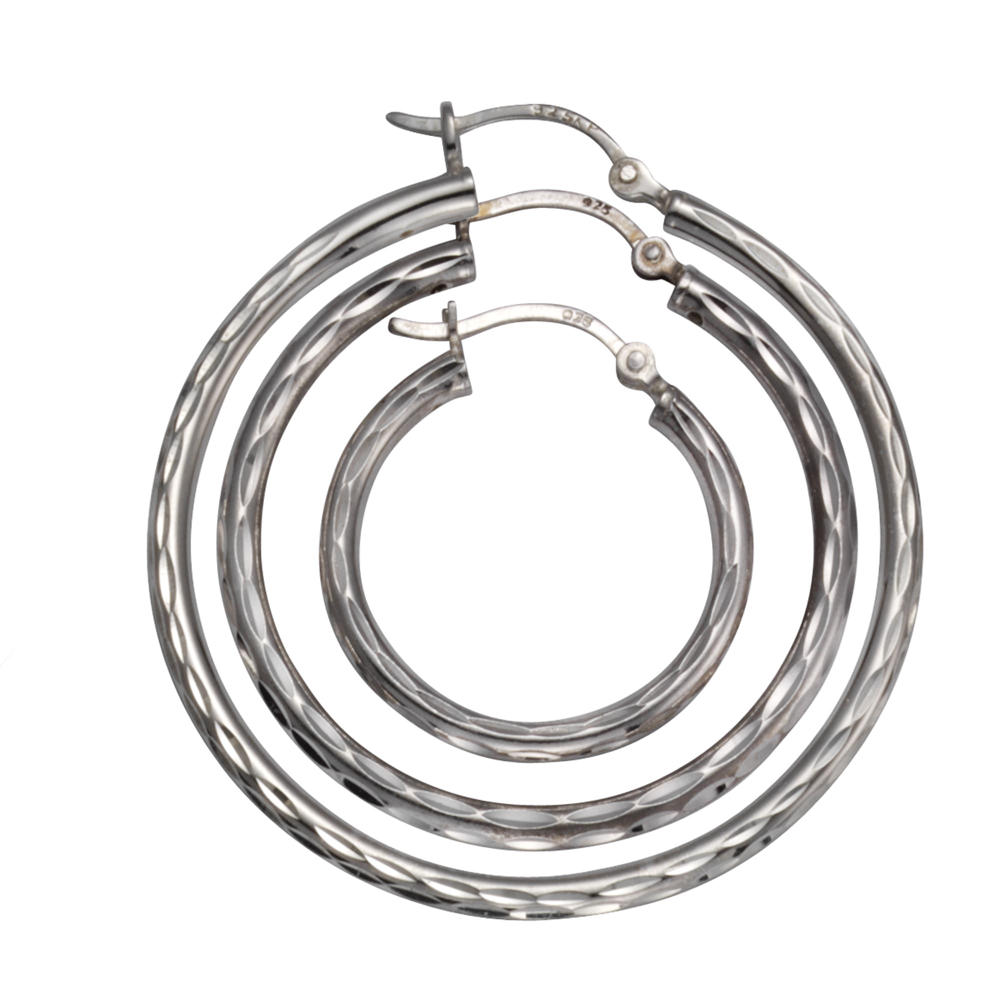 Vivance Paar Creolen »925 Silber rhodiniert 24mm«